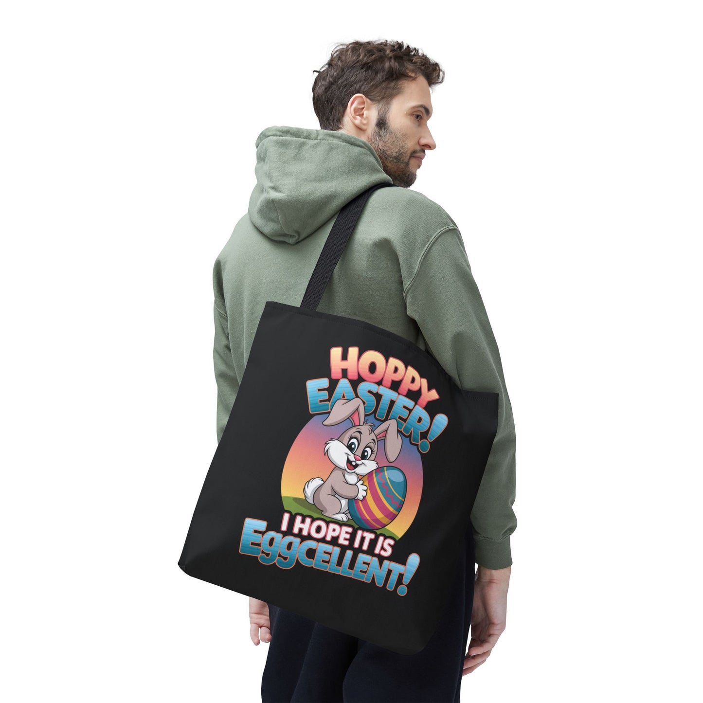 Happy Easter Tote Bag Eggcellent Bunny Design Easter Bag Easter Gift Easter Tote Accessory