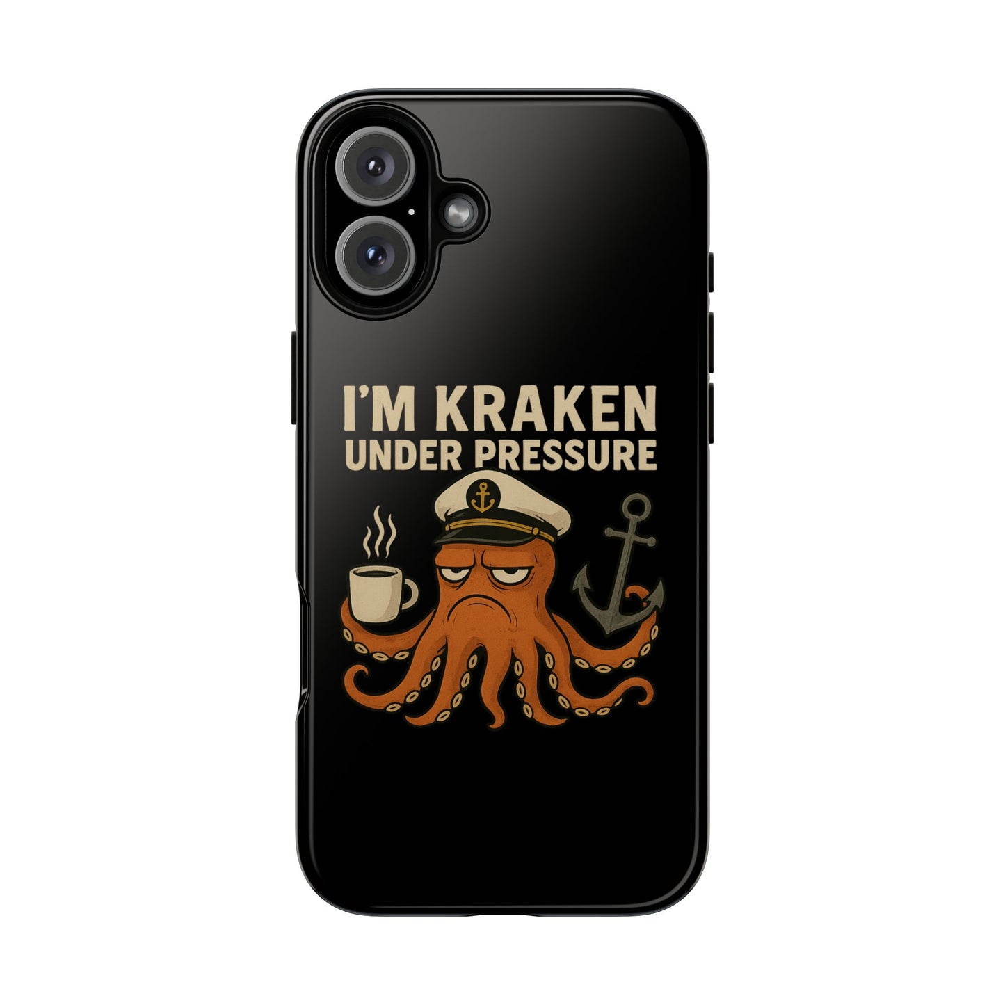 iPhone Case Stressed Octopus 'I'm Kraken Under Pressure' Nautical Phone Case Beach iPhone Case Ocean Themed Case