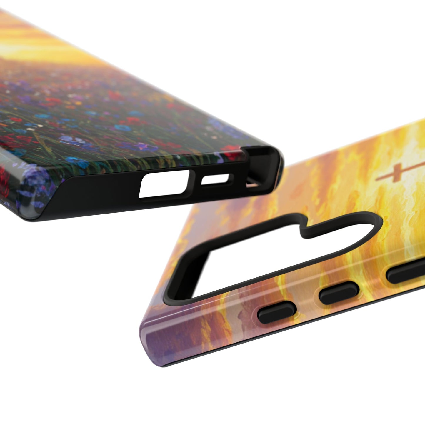 Samsung Phone Case - Monet Style Cross Christian Phone Case Spiritual Case Inspirational Samsung Case