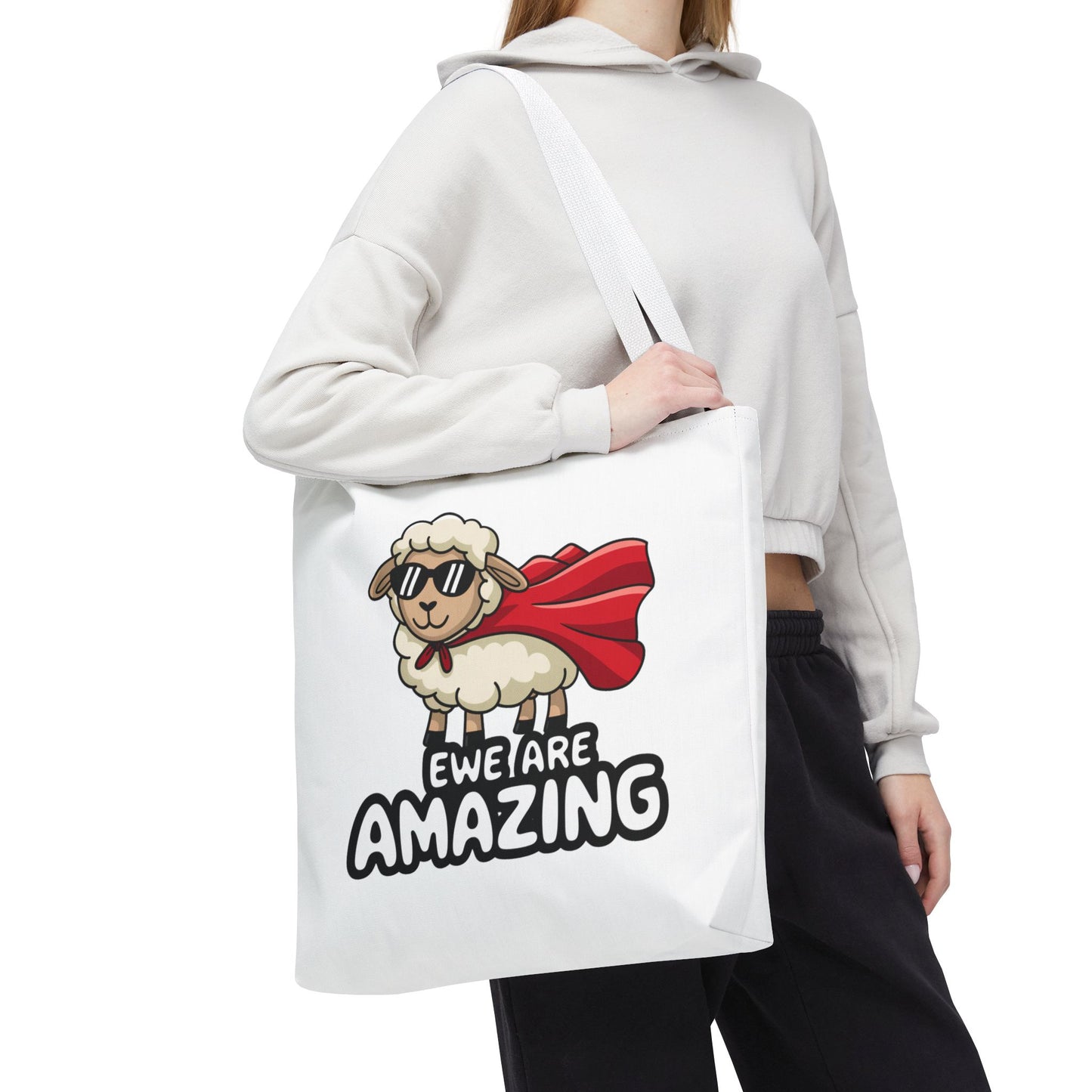 Sheep Tote Bag - Ewe Are Amazing Inspirational Bag Everyday Tote Funny Bag