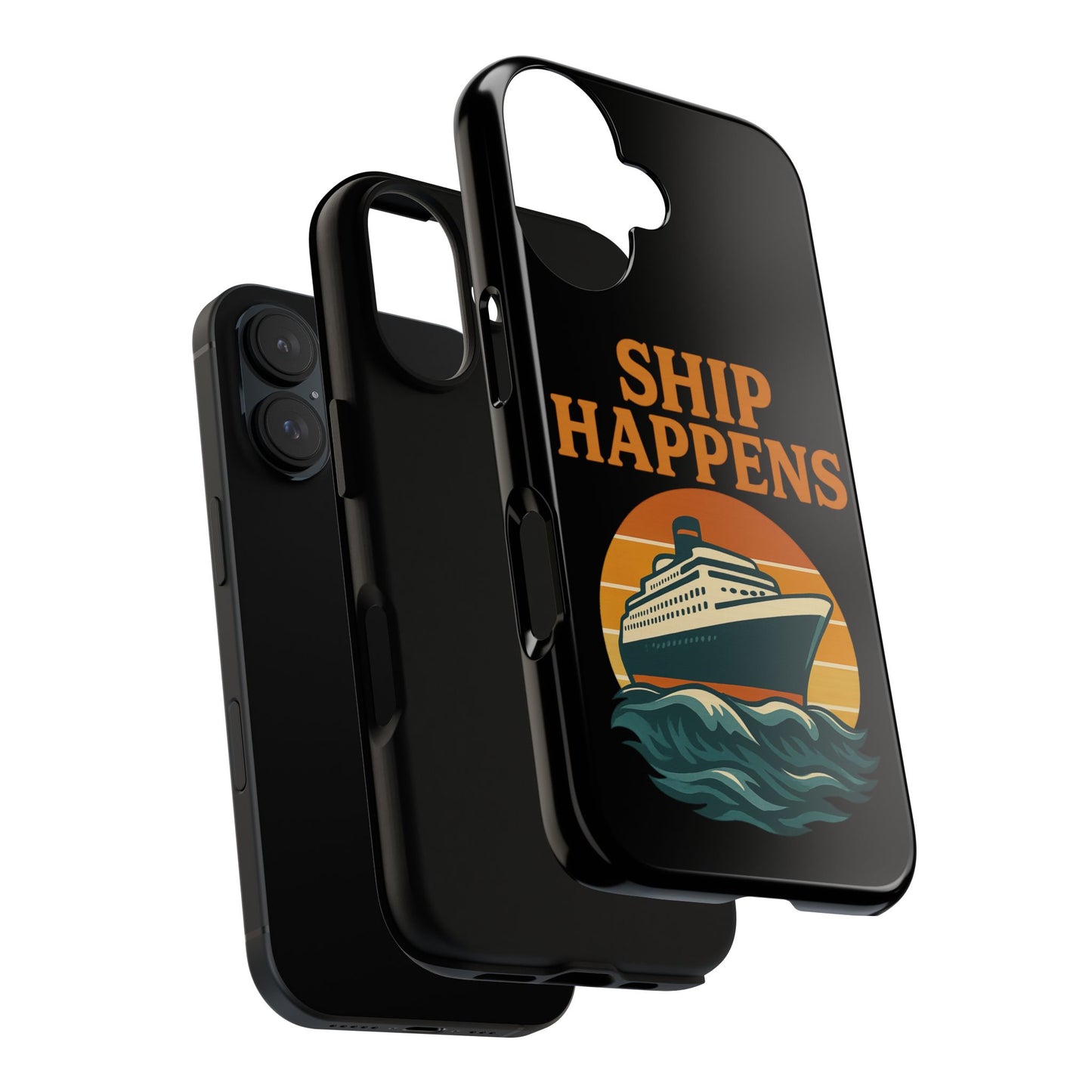 iPhone Case Ship Happens Sunset Cruise Case Gift for Travel Lovers Nautical Phone Case Cruise Accessory