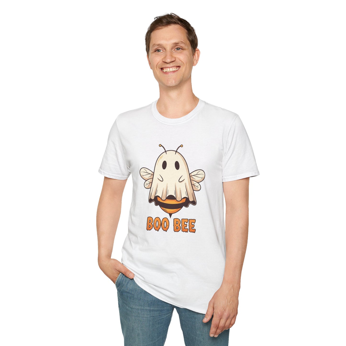 Funny Boo Bee Halloween Shirt – Cute Ghost Bee Costume Tee, Spooky Season Pun Shirt, Bee Lover Gift, Fall T-Shirt, Unisex Sizes