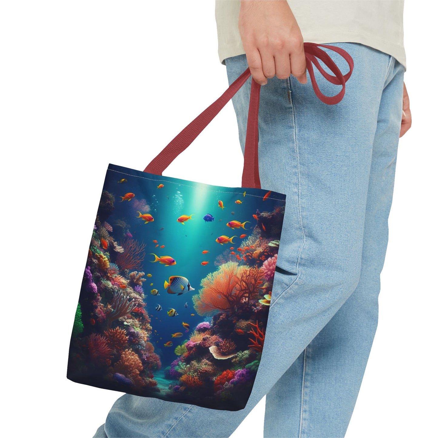 Coral Reef Illustrated Tote Bag