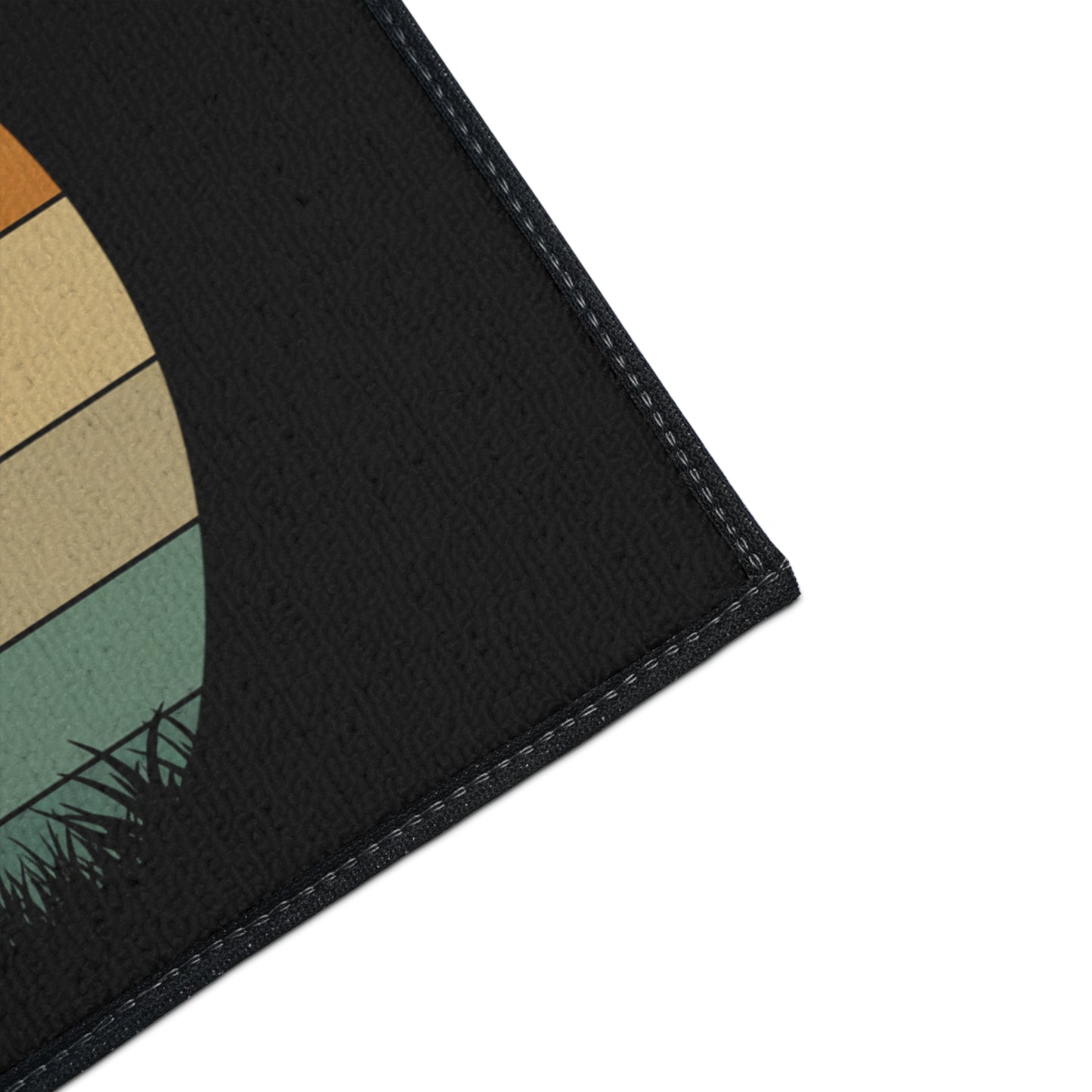 Retro T-Rex Sunset Floor Mat | Heavy Duty Playroom Rug - Non-Slip Dinosaur Entrance Mat for Kids Room, Home, Nursery Decor