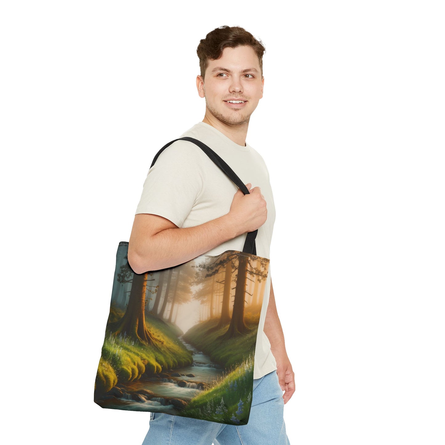 Nature Stream Tote Bag Shopping Bag Reusable Tote Nature Bag