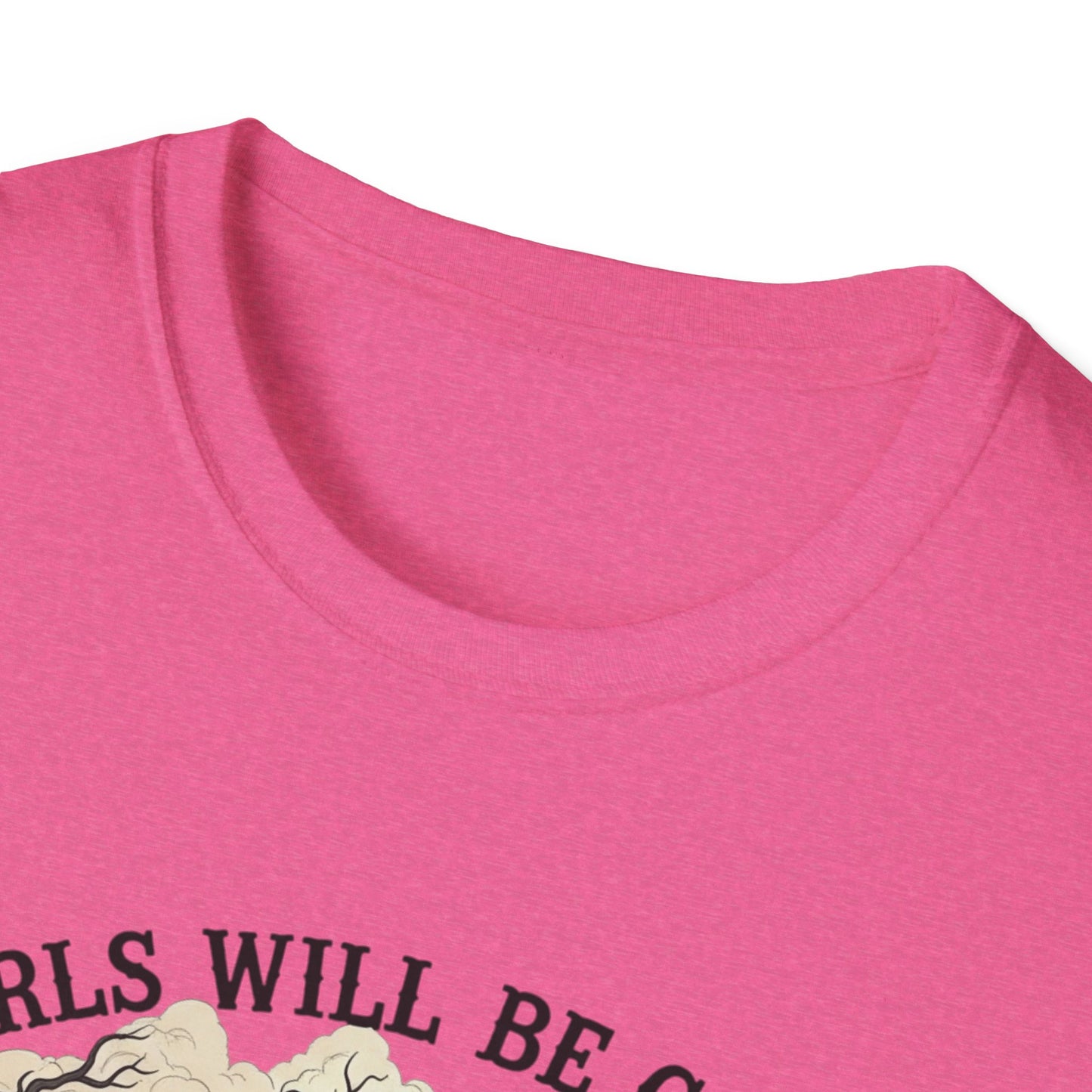 Girls Will Be Girls Witch Tee - Witches Brewing Cauldron Shirt - Halloween Witchy Vintage Feminist Spooky Gift for Women