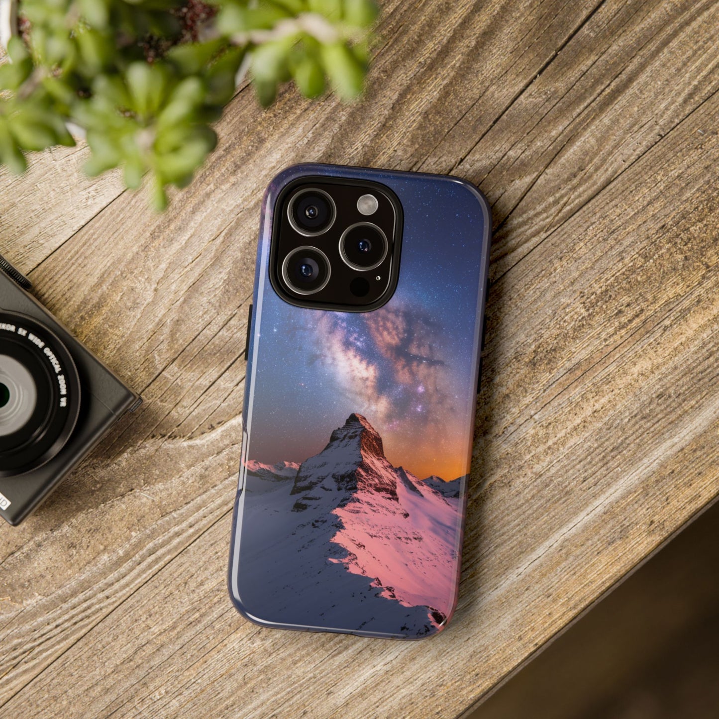 iPhone Case Mountain Top and Milky Way Nature Phone Case Unique Gift