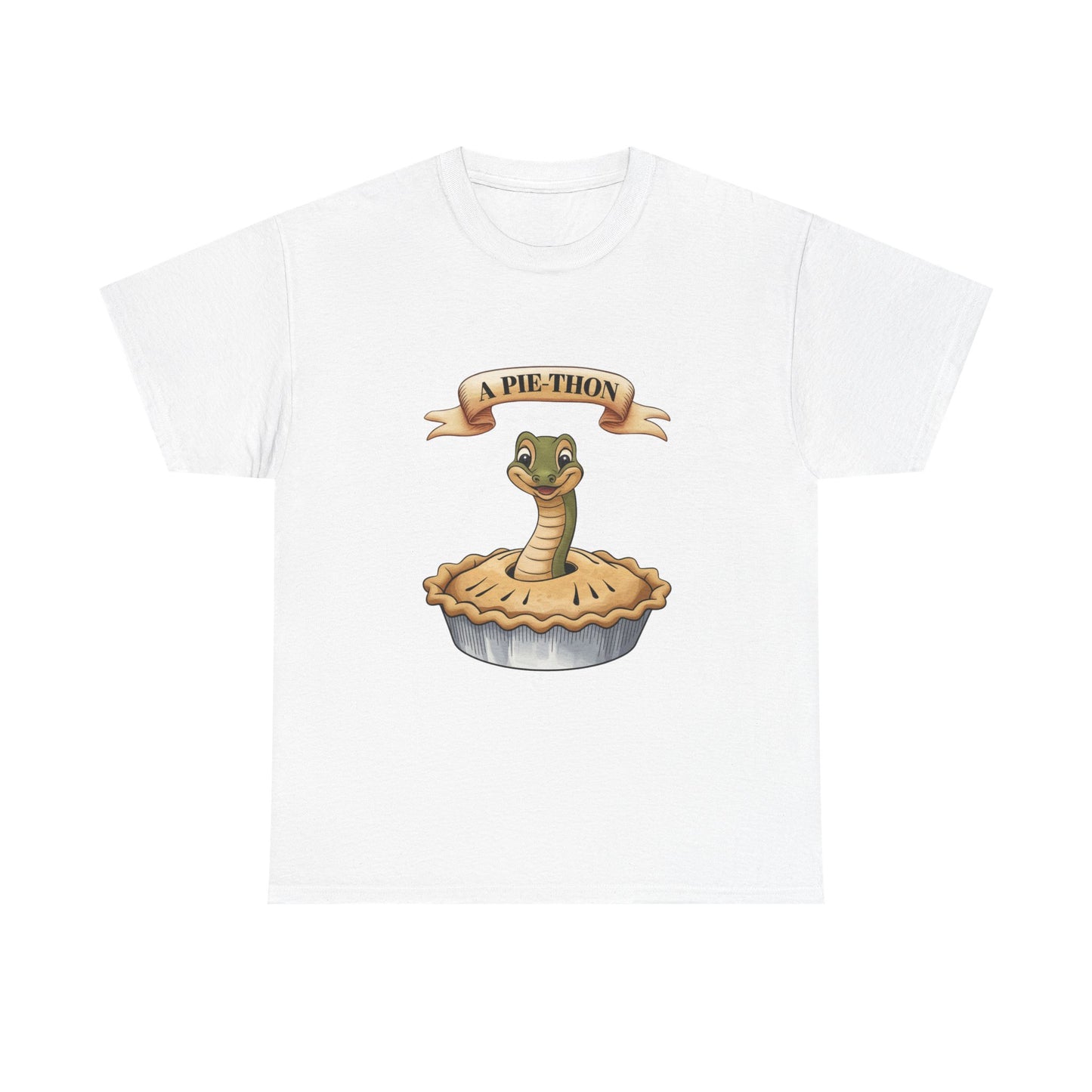 A Pie-Thon Funny Snake Pun Shirt – Cute Animal Joke T-Shirt – Quirky Graphic Tee for Pun Lovers, Reptile Fans, and Unique Gift Ideas