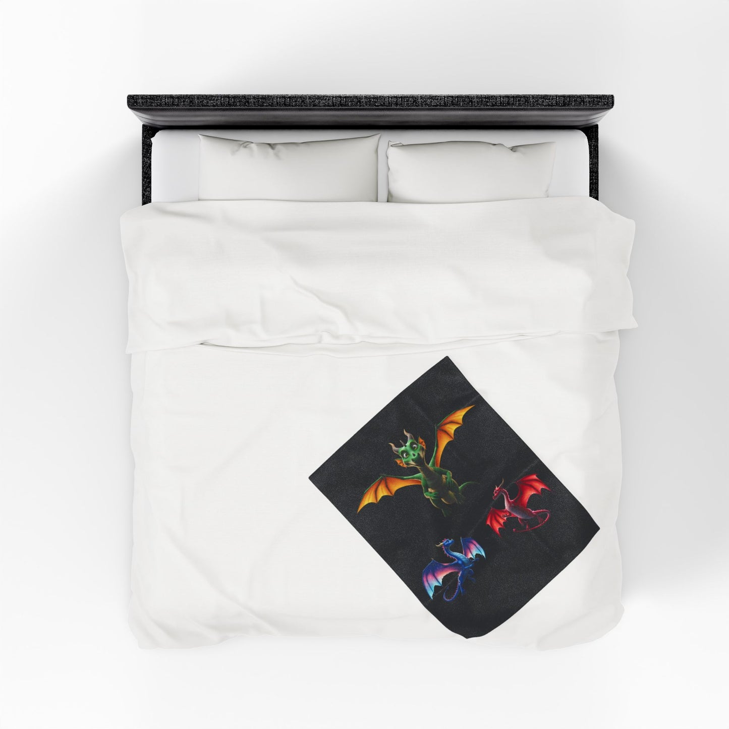 Fantasy Dragon Polyester Blanket | Colorful Dragon Throw for Gamers & DnD Fans | Cozy Mythical Creature Bedding | Dragon Lover Gift