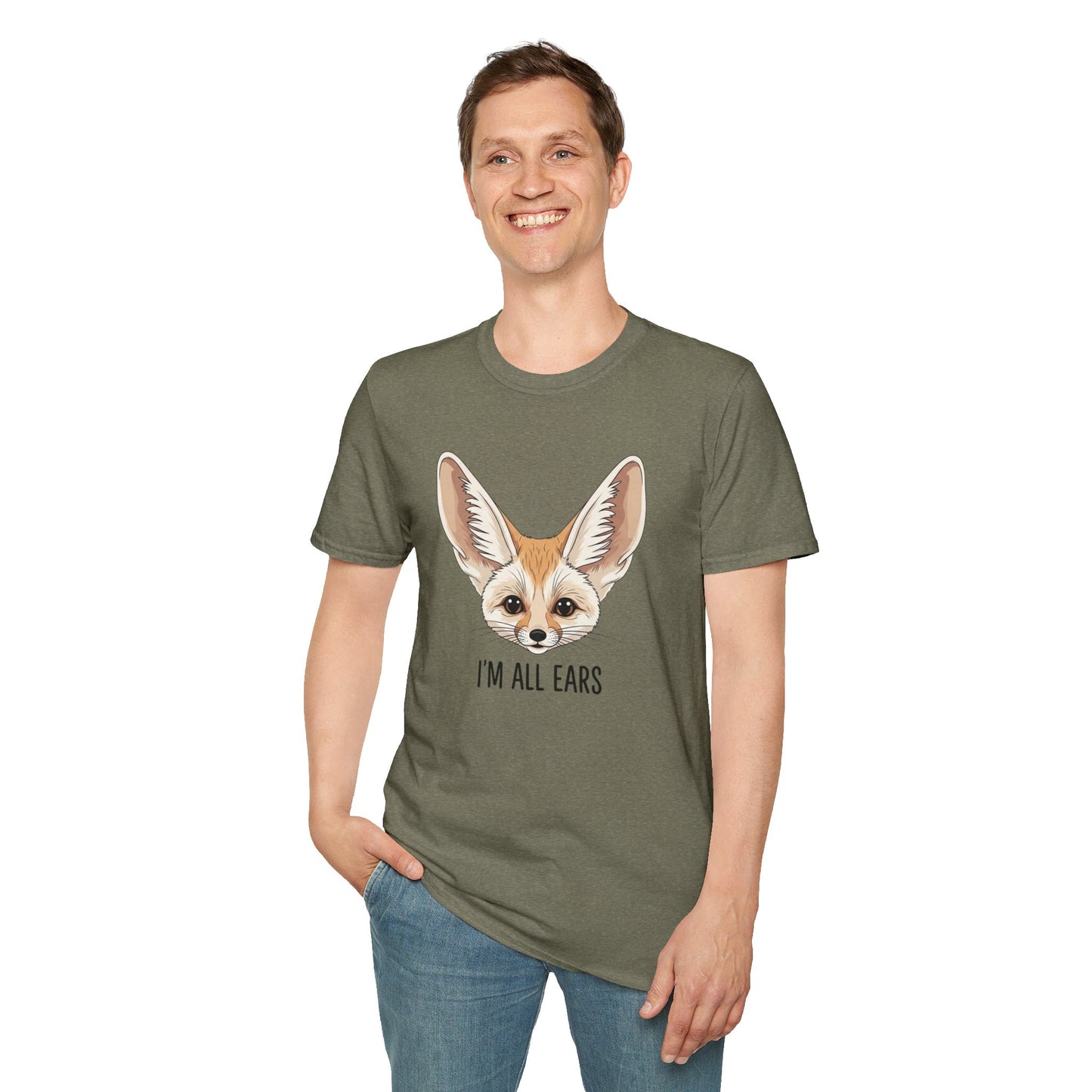 Fennec Fox Funny T-Shirt | I’m All Ears Animal Tee | Cute Pet Tee for Women Men | Unique Gift | Trending Animal Motif Shirt