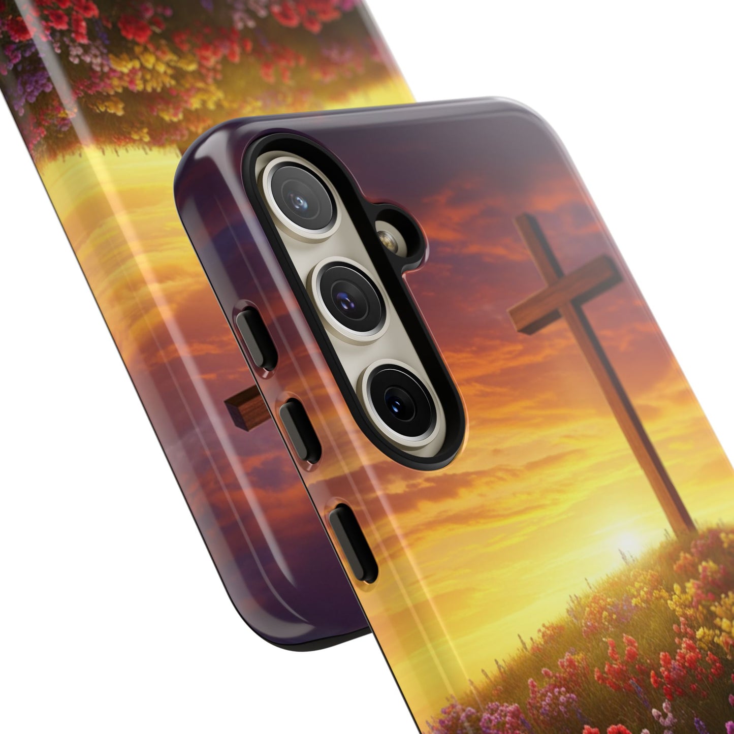 Samsung Phone Case Cross on a Hill Painting Christian Phone Case Cross Samsung Case