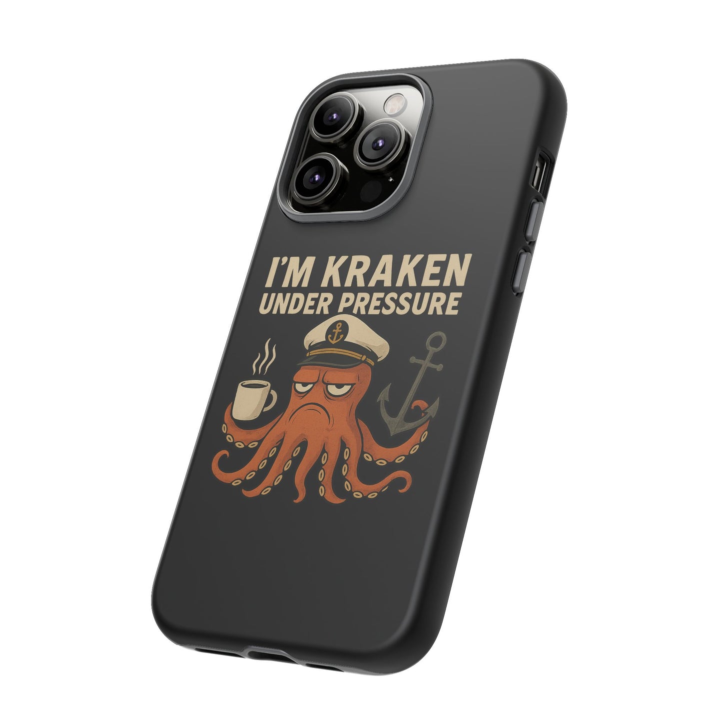 iPhone Case Stressed Octopus 'I'm Kraken Under Pressure' Nautical Phone Case Beach iPhone Case Ocean Themed Case