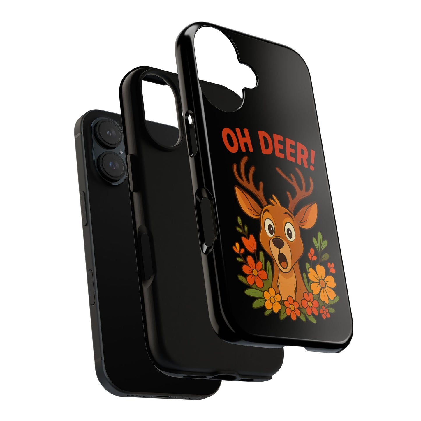 iPhone Case - Startled Deer 'Oh Deer' Nature Lover Phone Case Funny iPhone Accessory