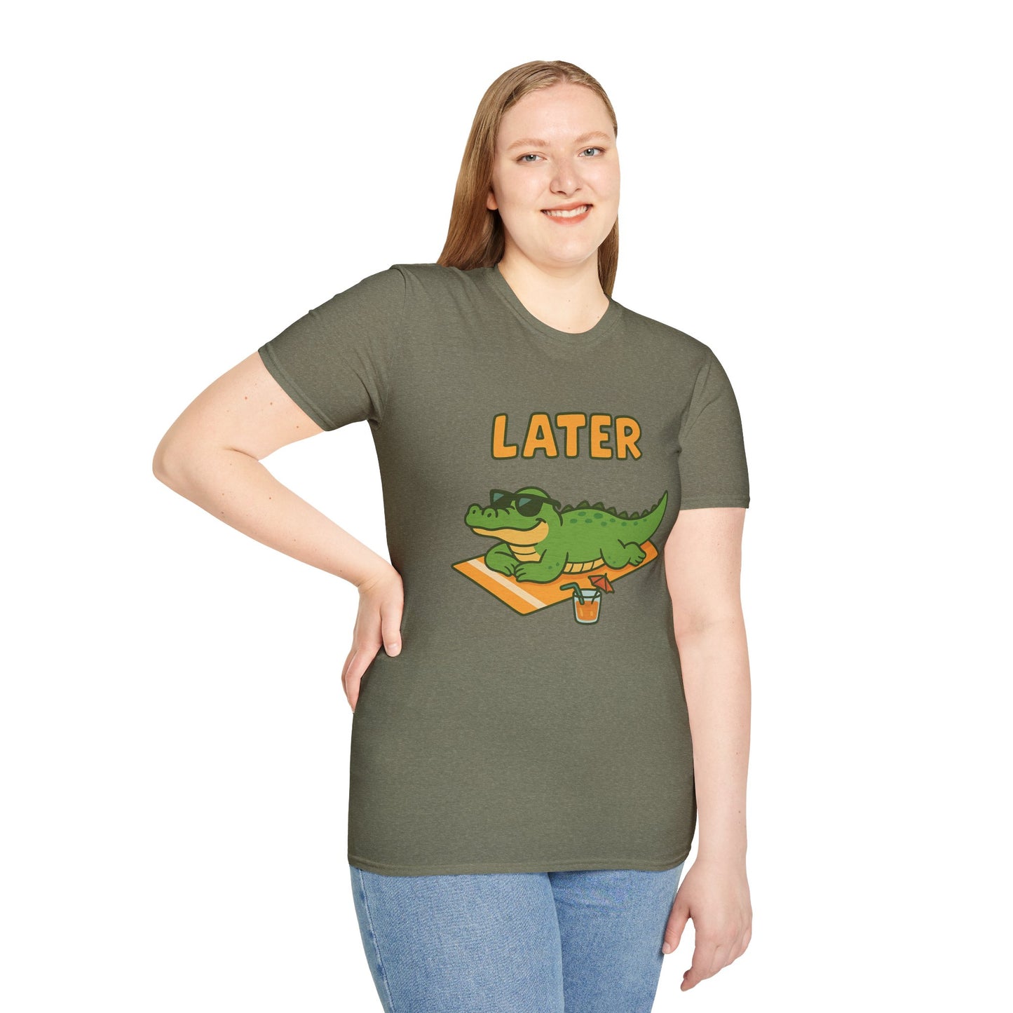 Later Gator Graphic Tee - Funny Alligator T-Shirt | Funny Summer Shirt | Trendy Animal Tee | Cute Gator Gift | Y2K Retro Humor Tee