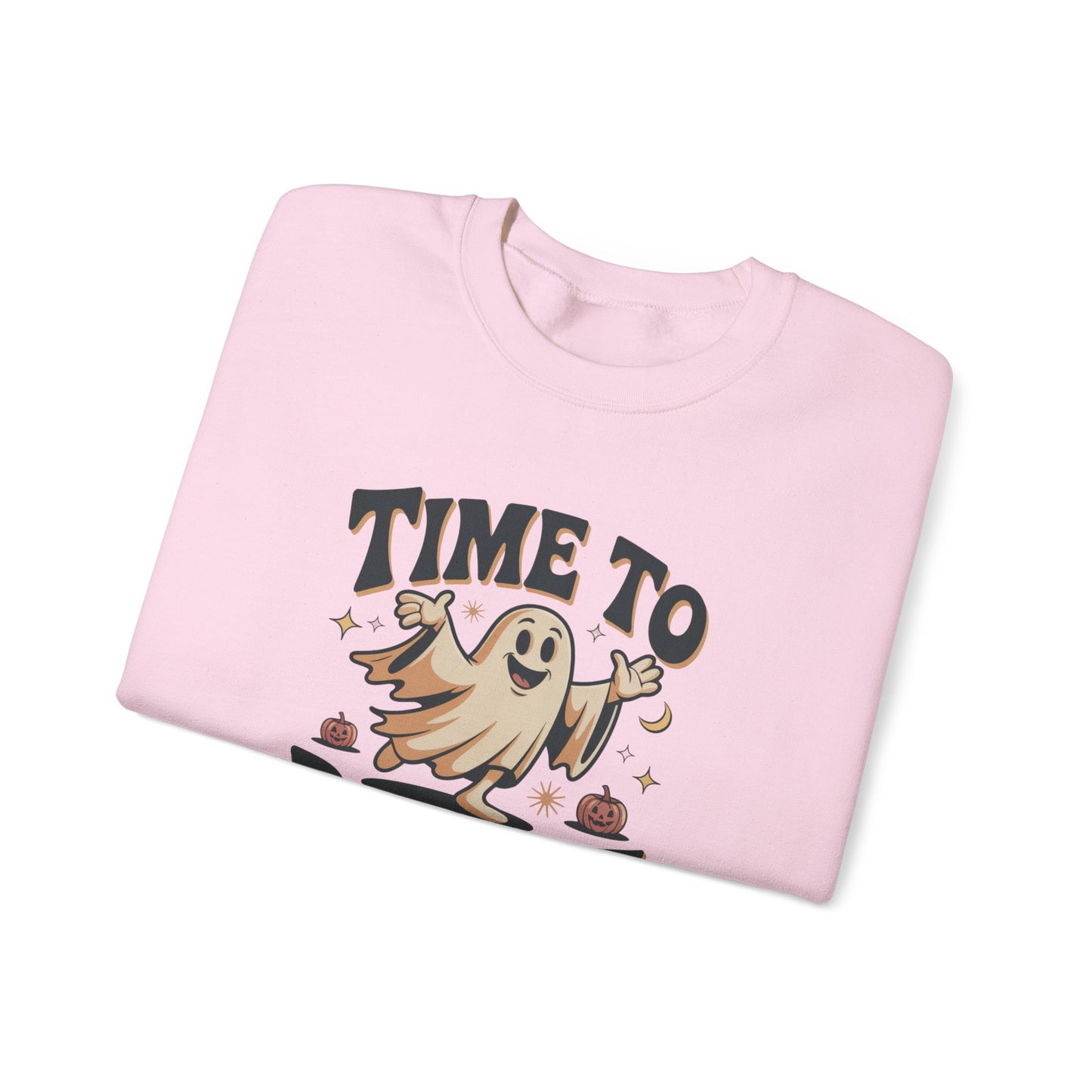 Time to Boo-gie Sweatshirt, Cute Ghost Halloween Crewneck, Spooky Sayings Graphic Pullover, Boo-gie Ghost Sweater, Fall Spooky Season Outfit