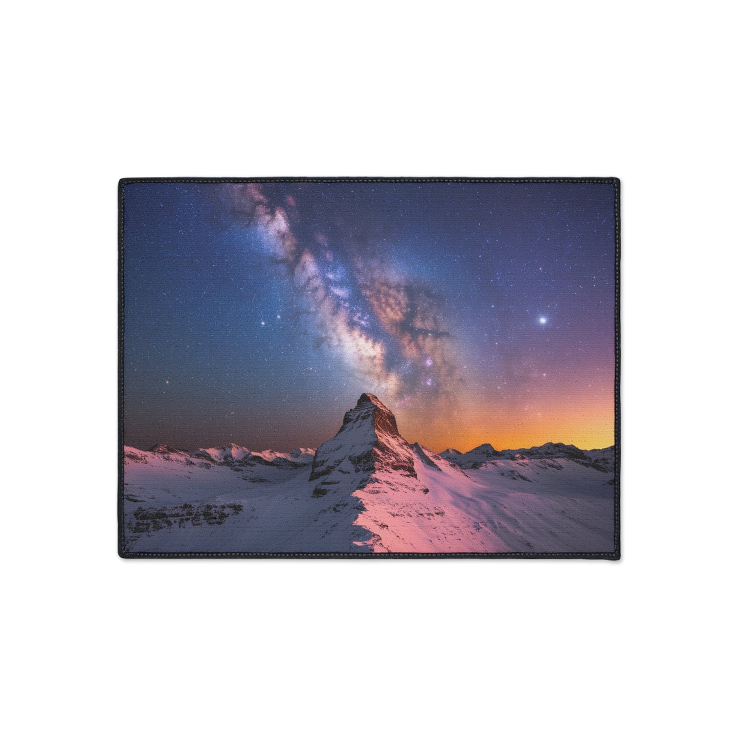 Galaxy Landscape Heavy Duty Floor Mat Home Decor Milky Way Welcome Mat Space Door Mat Office Decor