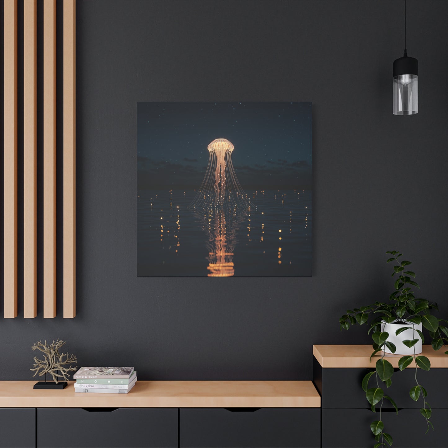 Canvas Art, Jellyfish Emerging from a Lake