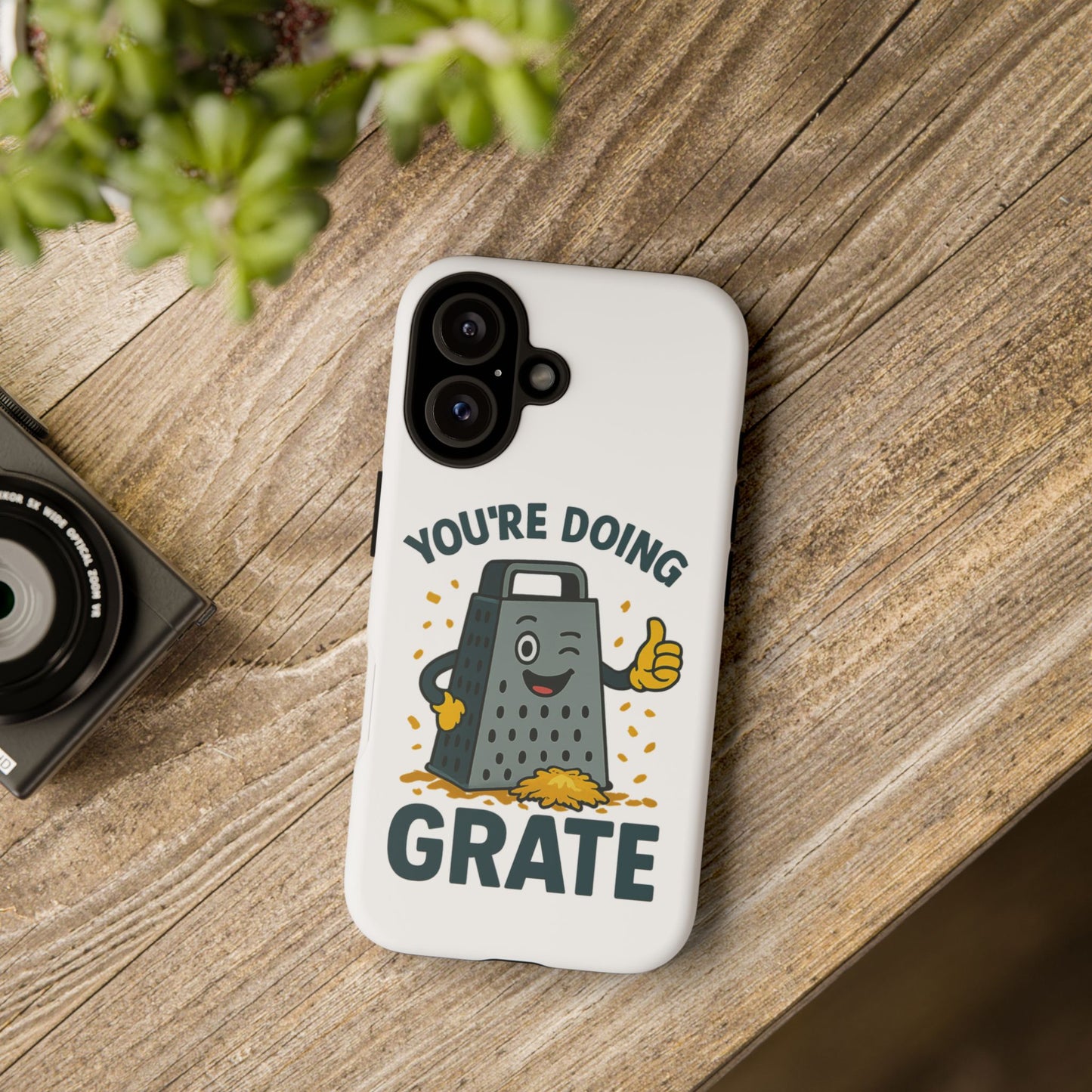 iPhone Case, You're Doing Grate Cheese Phone Case Funny iPhone Case Gift for Foodie Chef Case