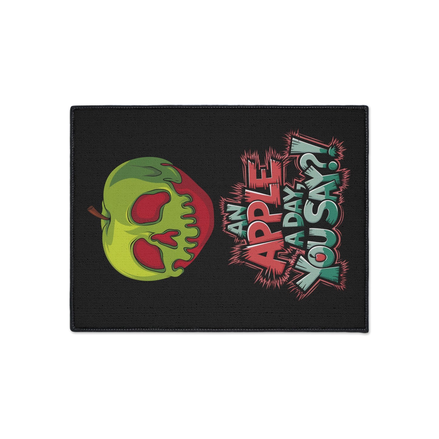 Floor Mat - Poison Apple 'An Apple a Day You Say' Fun Design
