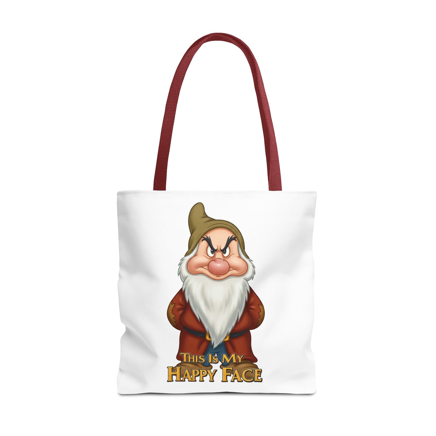 Grumpy Dwarf Tote Bag - "This Is My Happy Face"