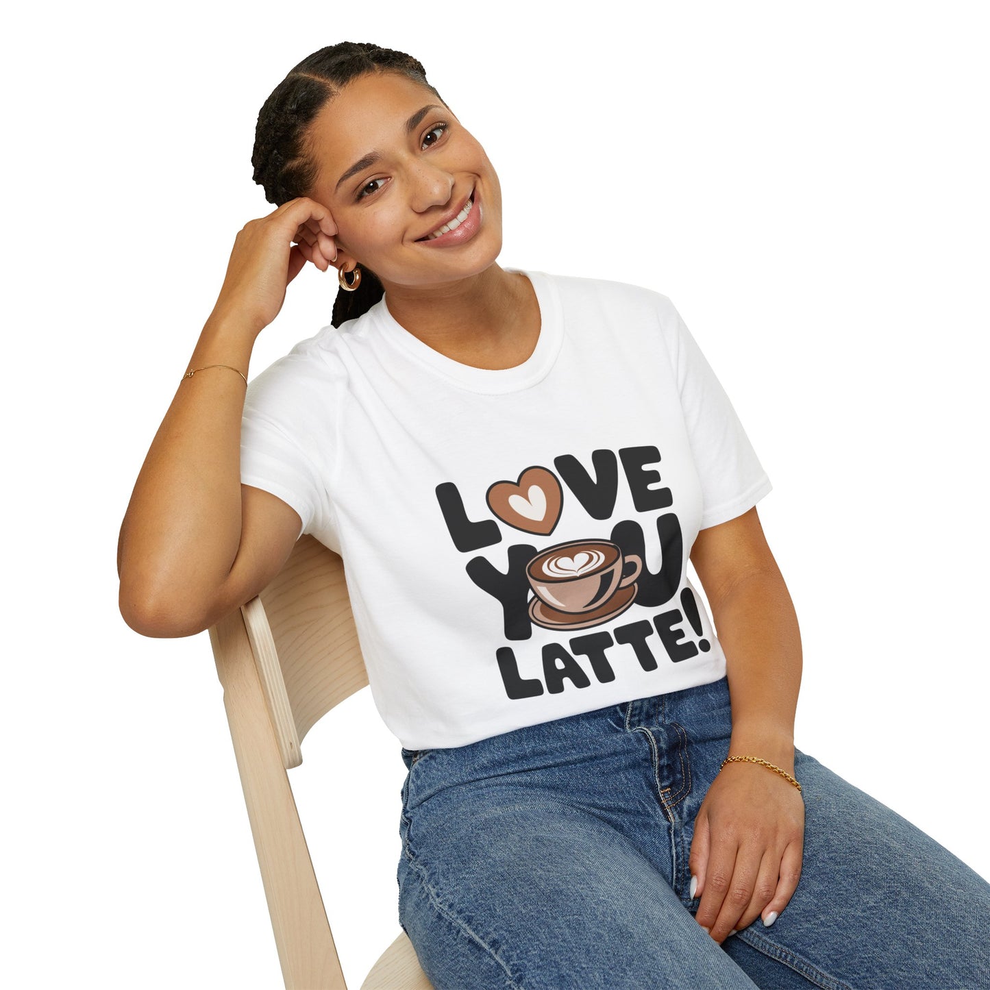 Love You Latte T‑Shirt – Cute Coffee Pun Tee | Latte Lover Gift | Coffee Humor Graphic Tee | Unisex Soft Cotton Coffee Shirt