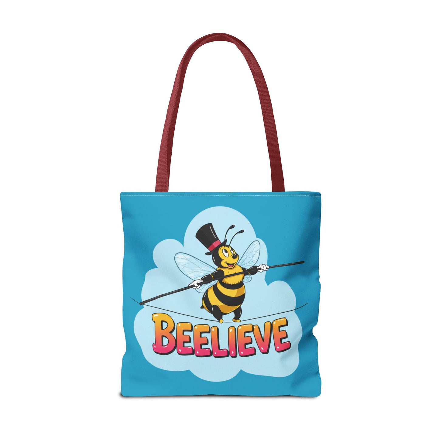 Bee Tote Bag Beelieve Pun Design