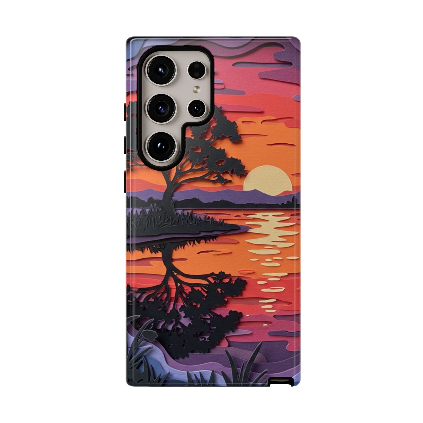Samsung Galaxy Case - Colorful Paper Art Sunset