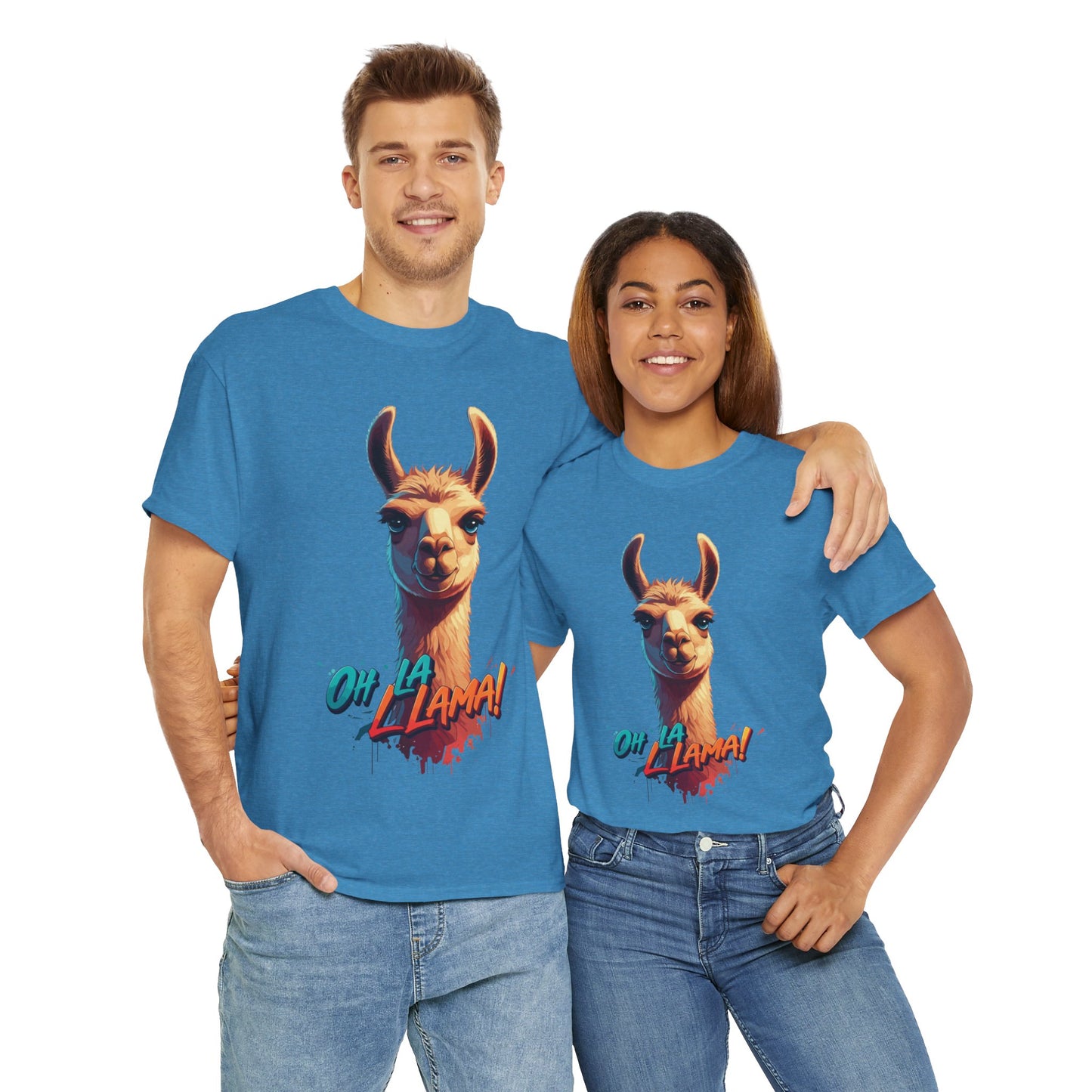 Oh la Llama Graphic Tee | Fun Llama T-Shirt, Cute Animal Lover Shirt, Llama Lover Gift, Quirky Party Tee, Trending Llama Fashion