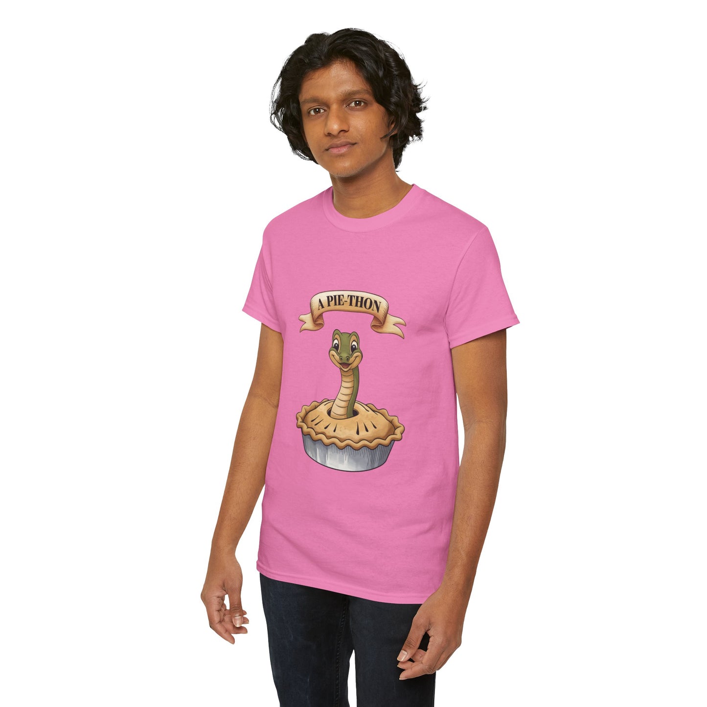A Pie-Thon Funny Snake Pun Shirt – Cute Animal Joke T-Shirt – Quirky Graphic Tee for Pun Lovers, Reptile Fans, and Unique Gift Ideas