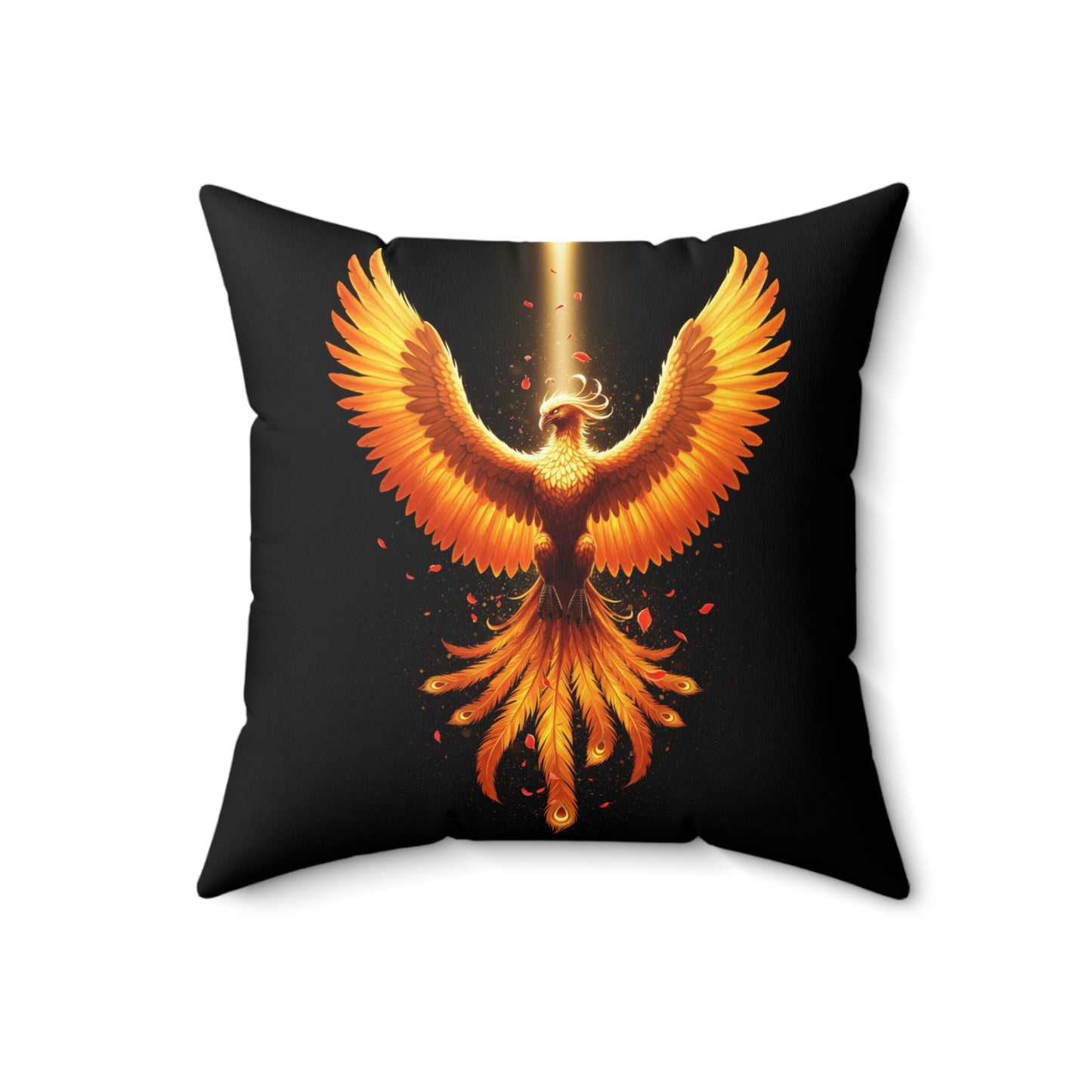 Phoenix Square Pillow Mythical Pillow Legendary Decor Modern Home Decor Throw Pillow