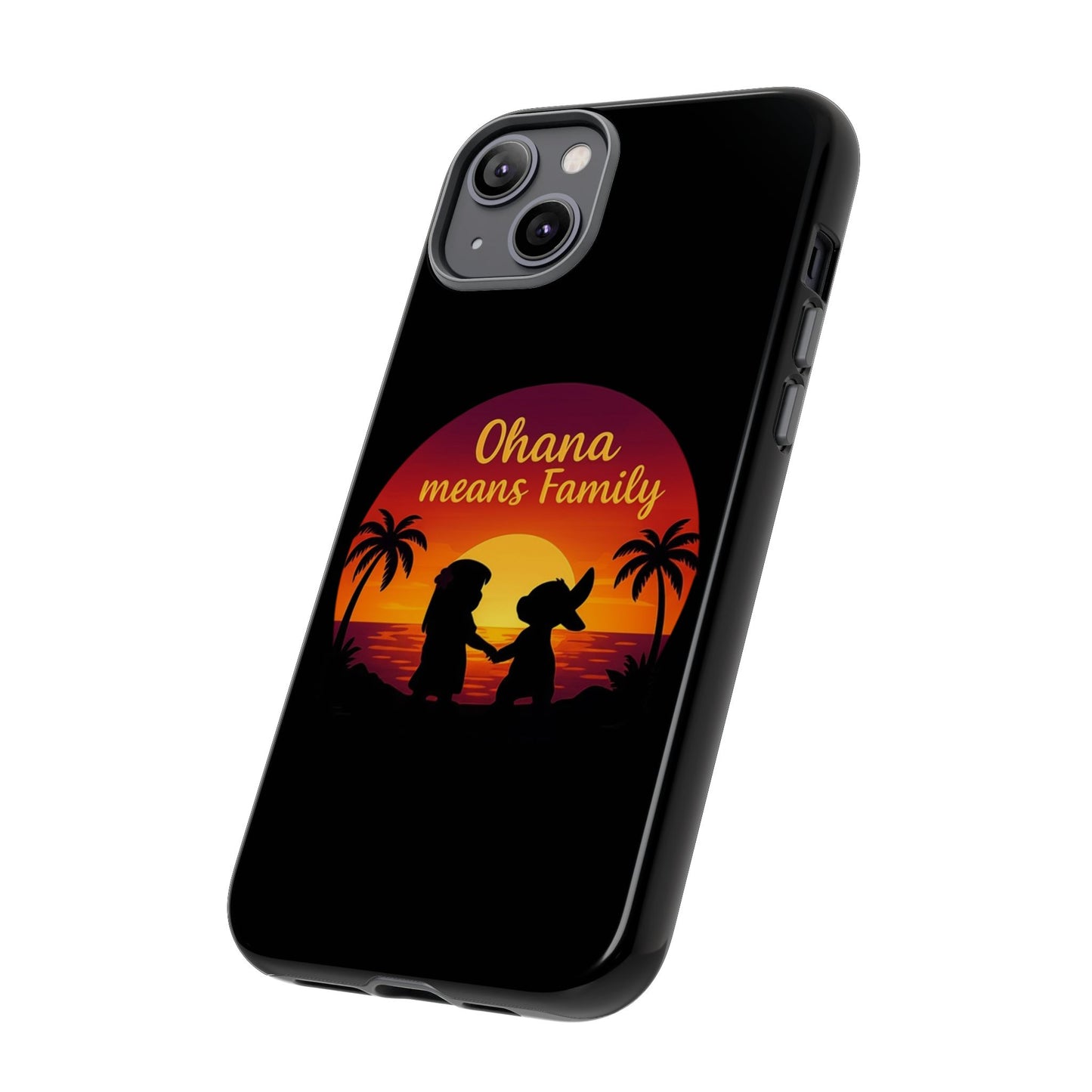 Ohana Means Family iPhone Case ā Lilo and Stitch-Inspired Cover ā Cute Tropical Gift ā Protective iPhone Case