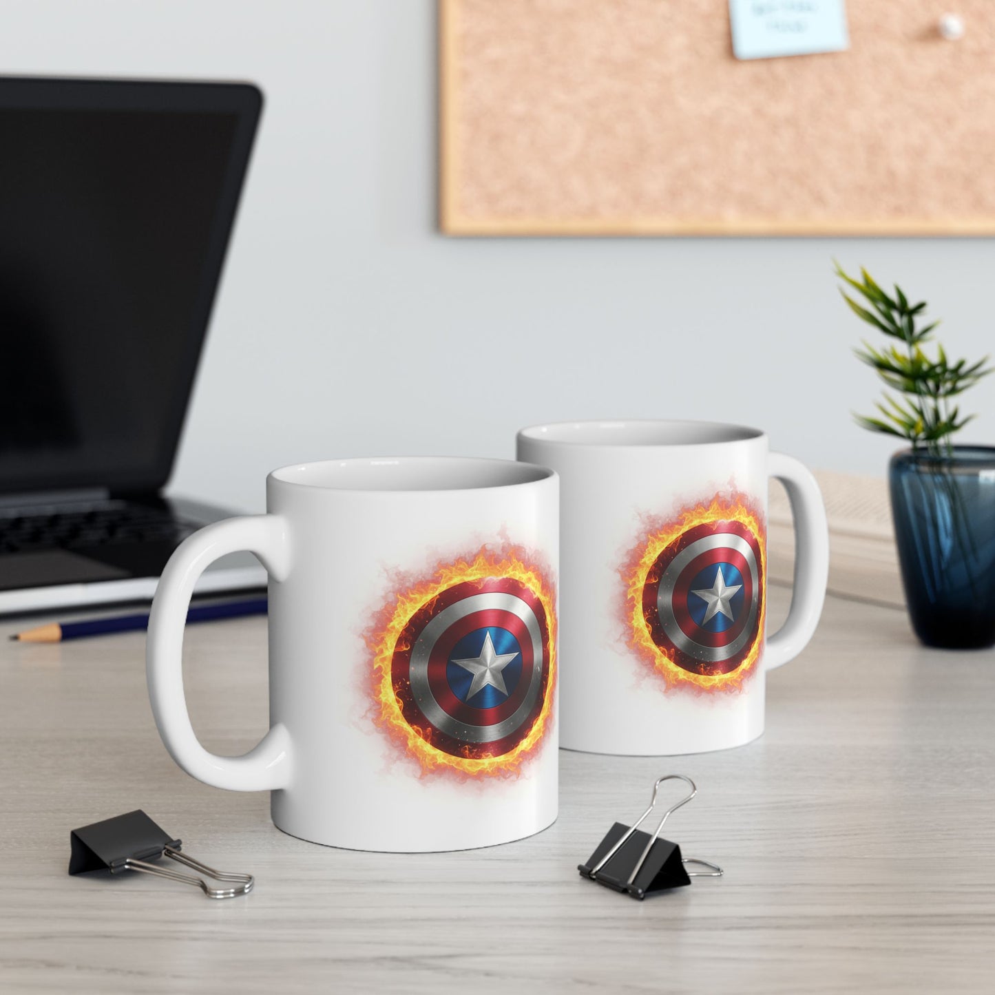 Captain America Shield Flame Mug