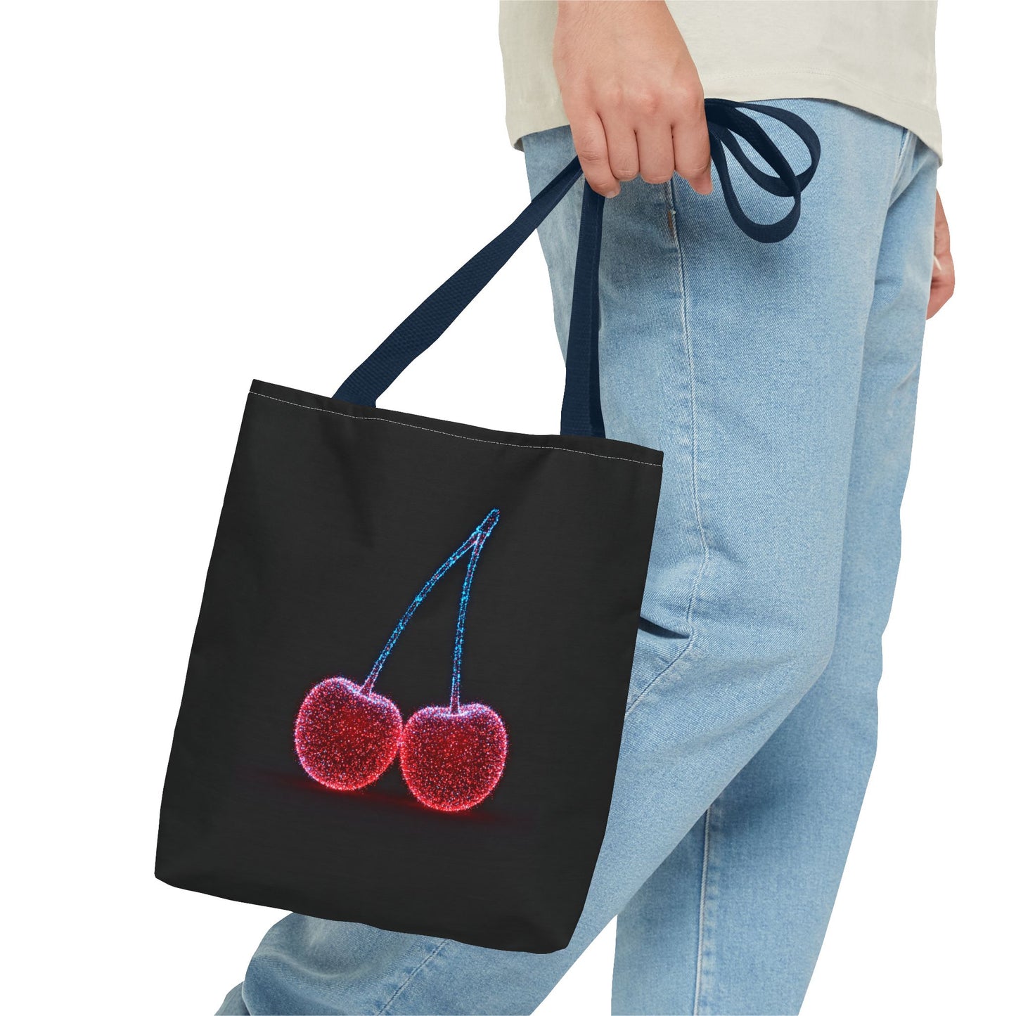 Sparkling Cherry Tote Bag Reusable Bag Shopping Bag Cherry Bag Reusable Tote
