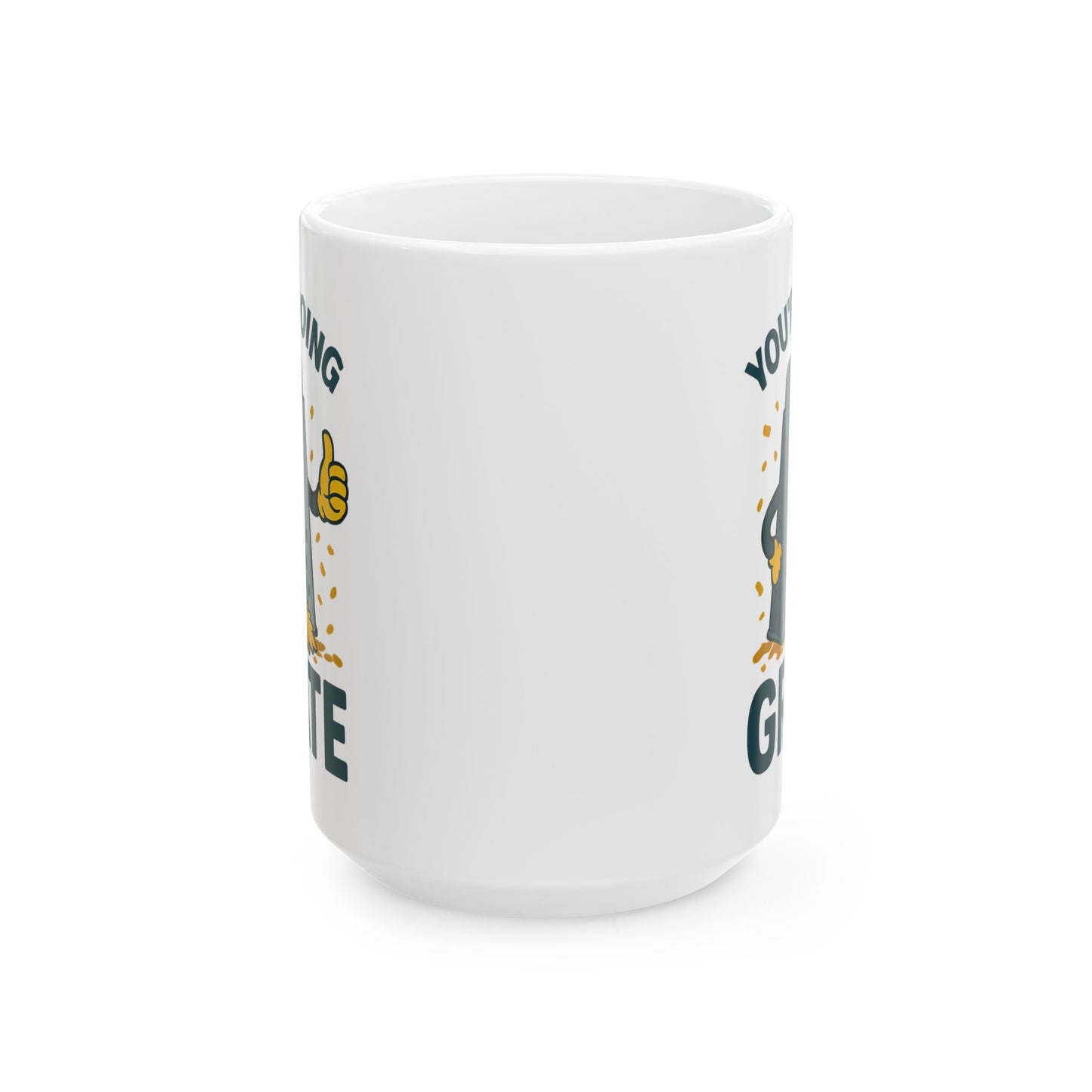You’re Doing Grate Funny Pun Mug – Cheesy Kitchen Coffee Cup, Positive Encouragement Gift for Coworkers, Friends & Teachers