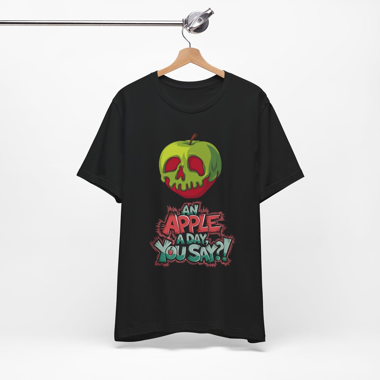 Funny Apple Skull Shirt – An Apple A Day You Say? – Grunge Fruit Tee – Y2K Nostalgia T‑Shirt – Gift for Fruit Lovers