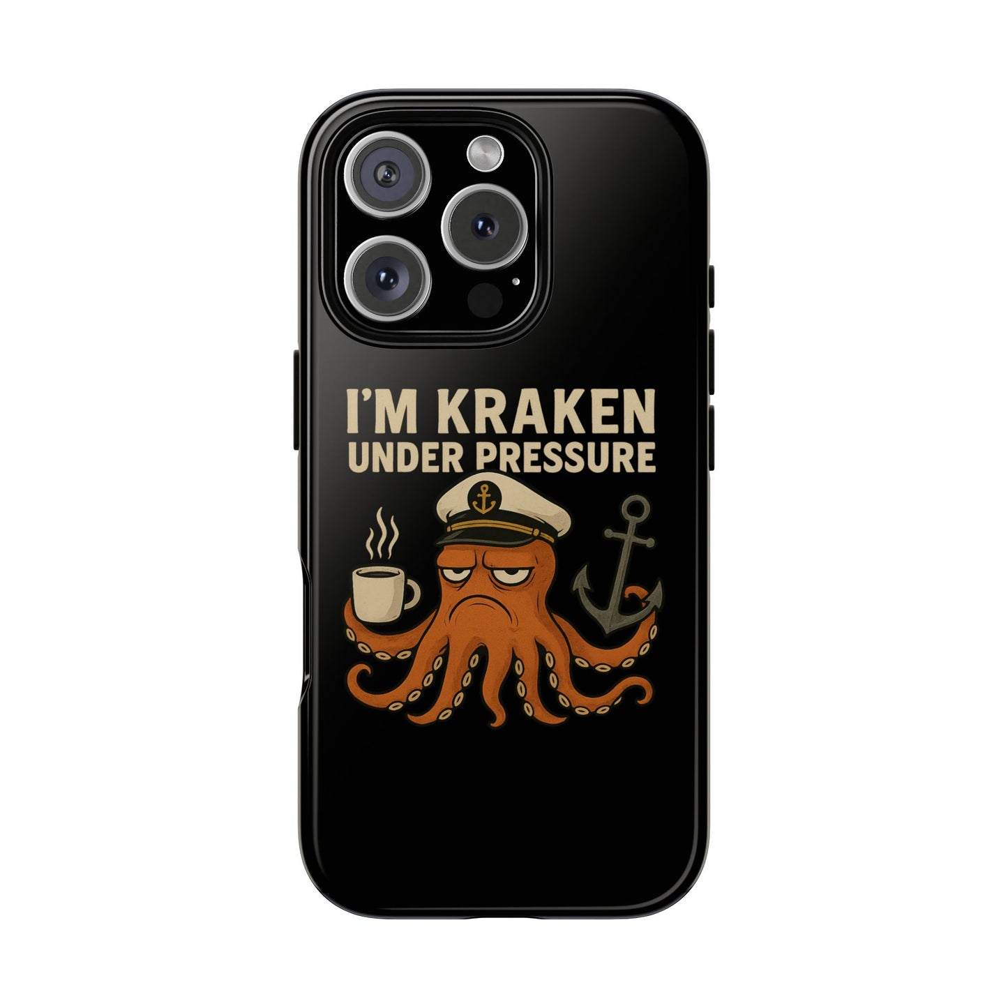 iPhone Case Stressed Octopus 'I'm Kraken Under Pressure' Nautical Phone Case Beach iPhone Case Ocean Themed Case