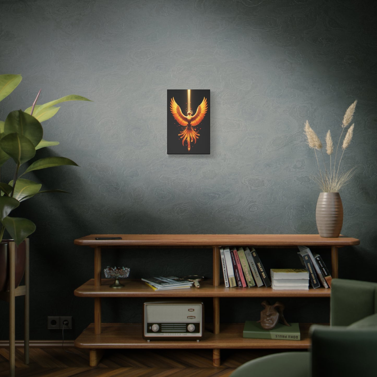 Phoenix Canvas Firebird Art Fire Bird Decor Modern Home Decor Legendary Bird Art