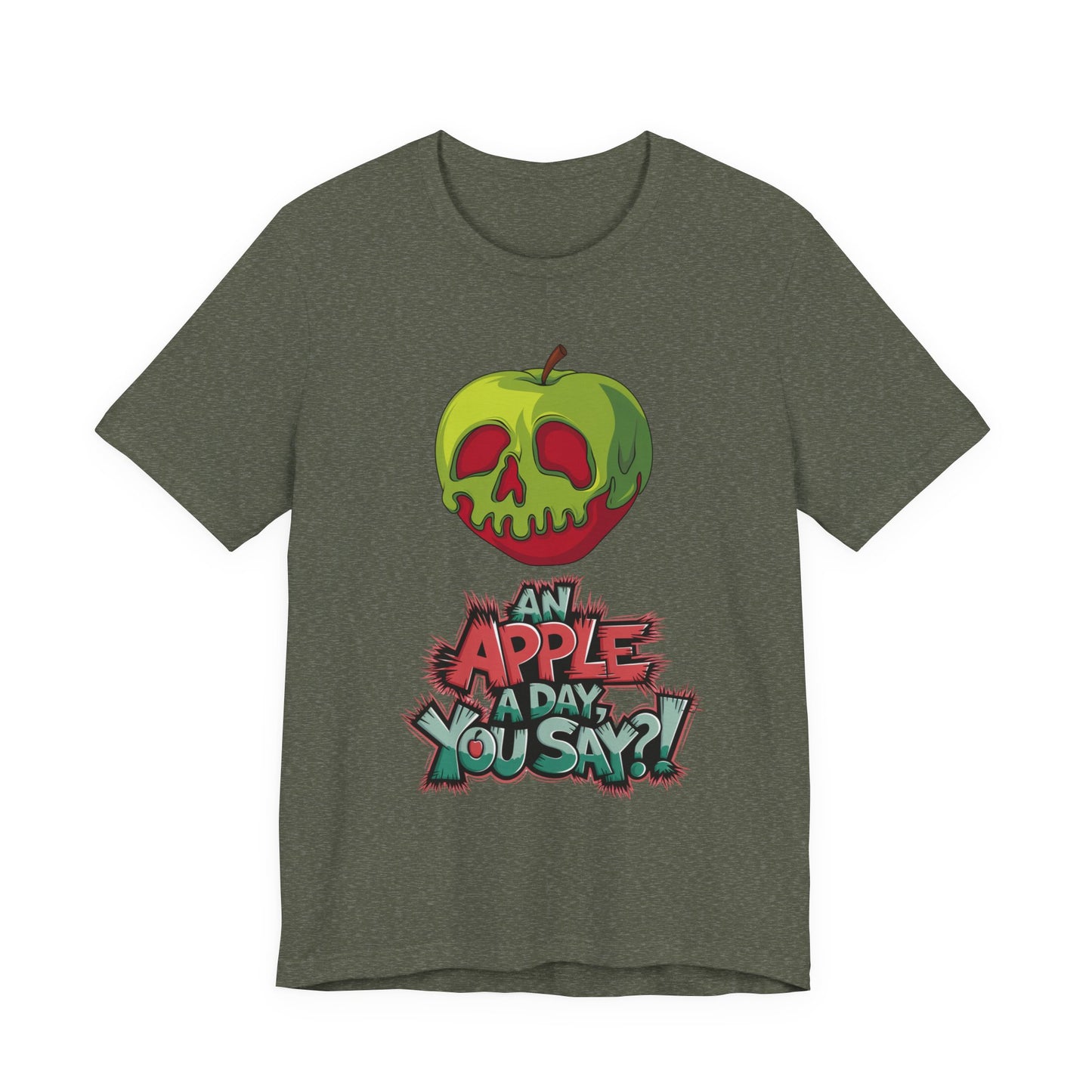 Funny Apple Skull Shirt – An Apple A Day You Say? – Grunge Fruit Tee – Y2K Nostalgia T‑Shirt – Gift for Fruit Lovers