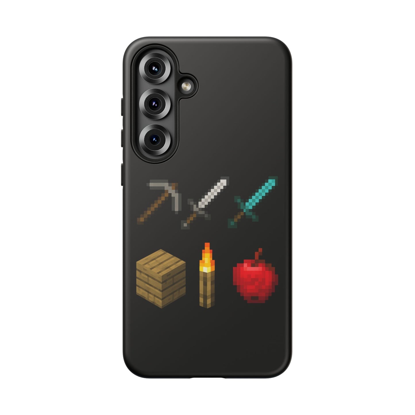 Minecraft-Inspired Tough Samsung Phone Case Pixel Art Design for Gamers Phone Accessory for Gamers