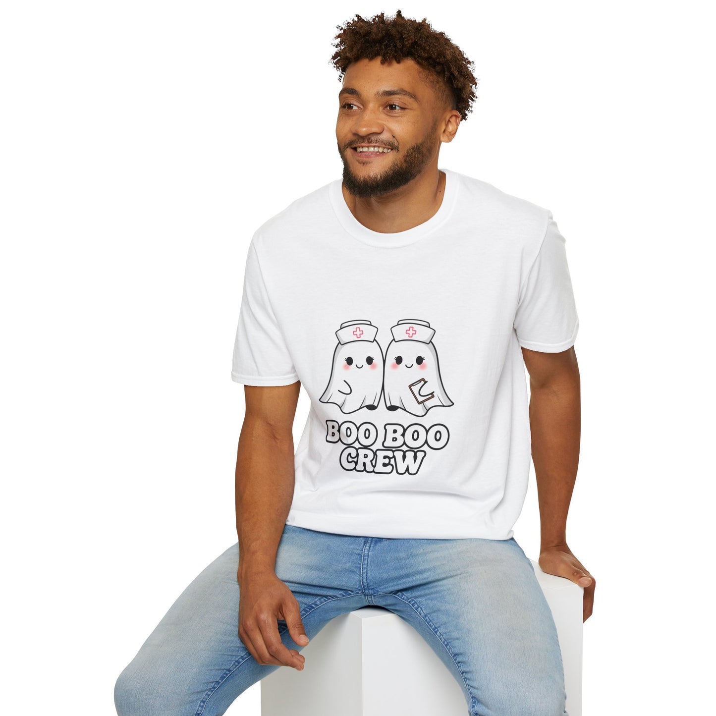 Boo Boo Crew Nurse Ghost Funny T-Shirt | Cute Medical Ghost Tee | EMT Nurse Gift | Halloween Medical Humor | Staff Crew Tee Shirt