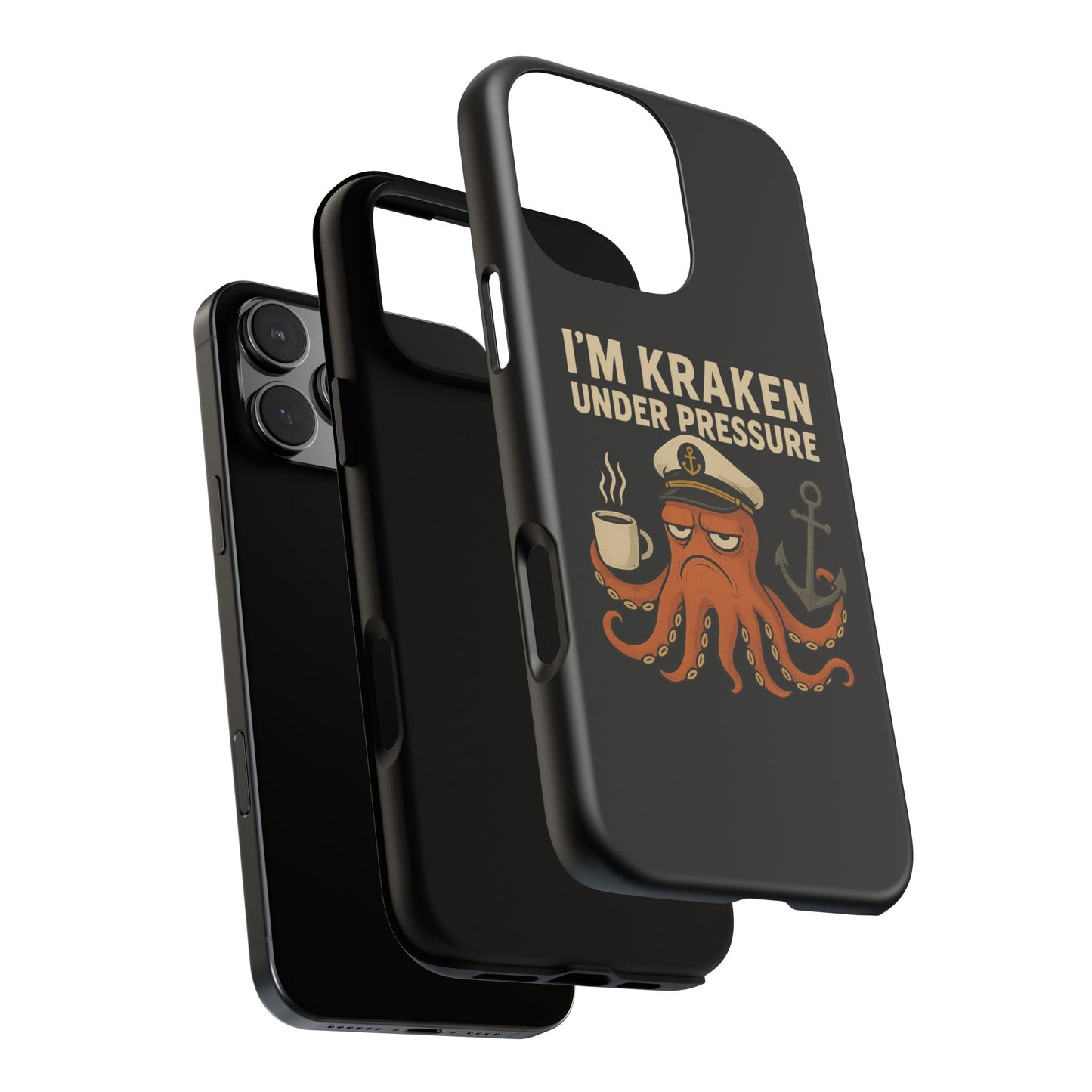 iPhone Case Stressed Octopus 'I'm Kraken Under Pressure' Nautical Phone Case Beach iPhone Case Ocean Themed Case