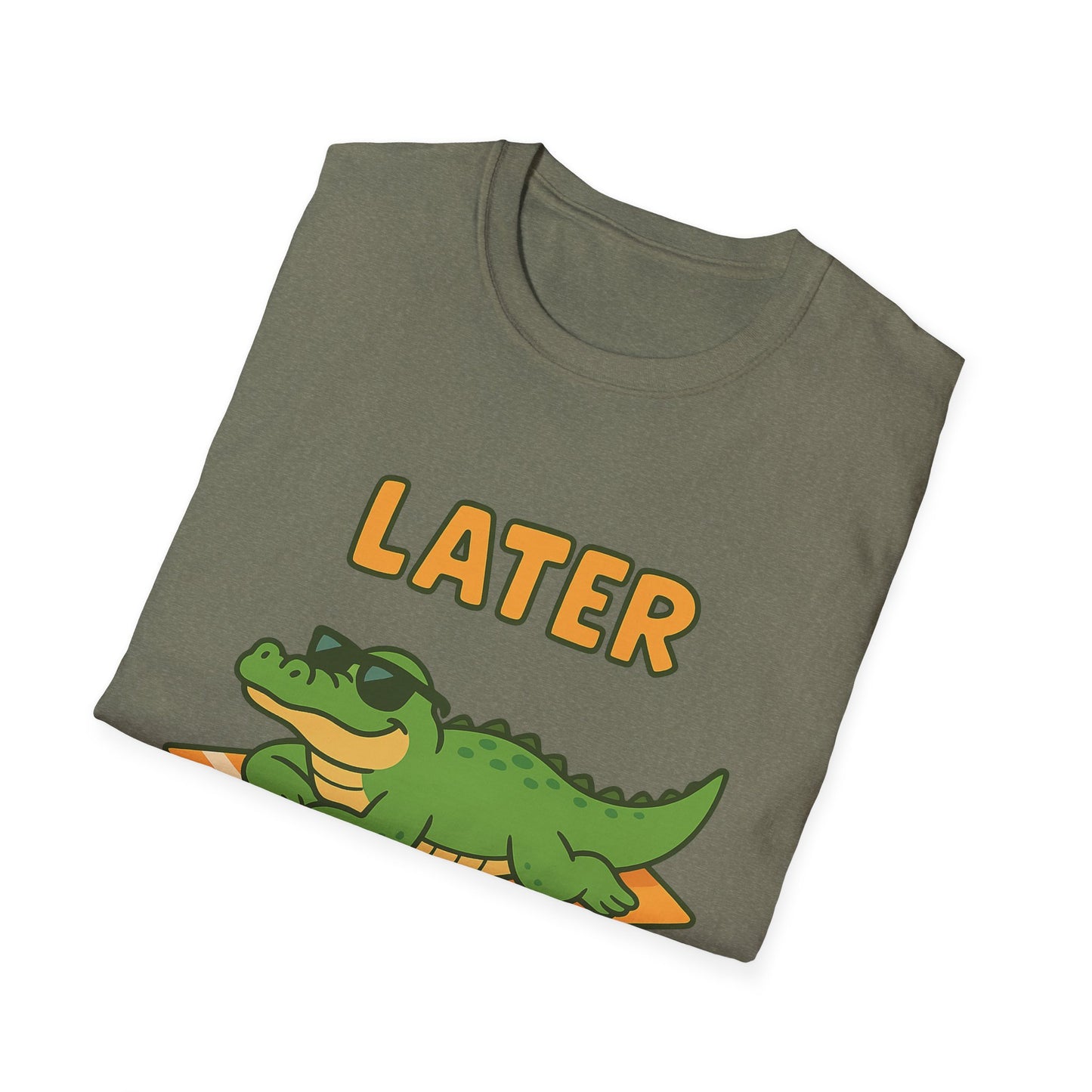 Later Gator Graphic Tee - Funny Alligator T-Shirt | Funny Summer Shirt | Trendy Animal Tee | Cute Gator Gift | Y2K Retro Humor Tee