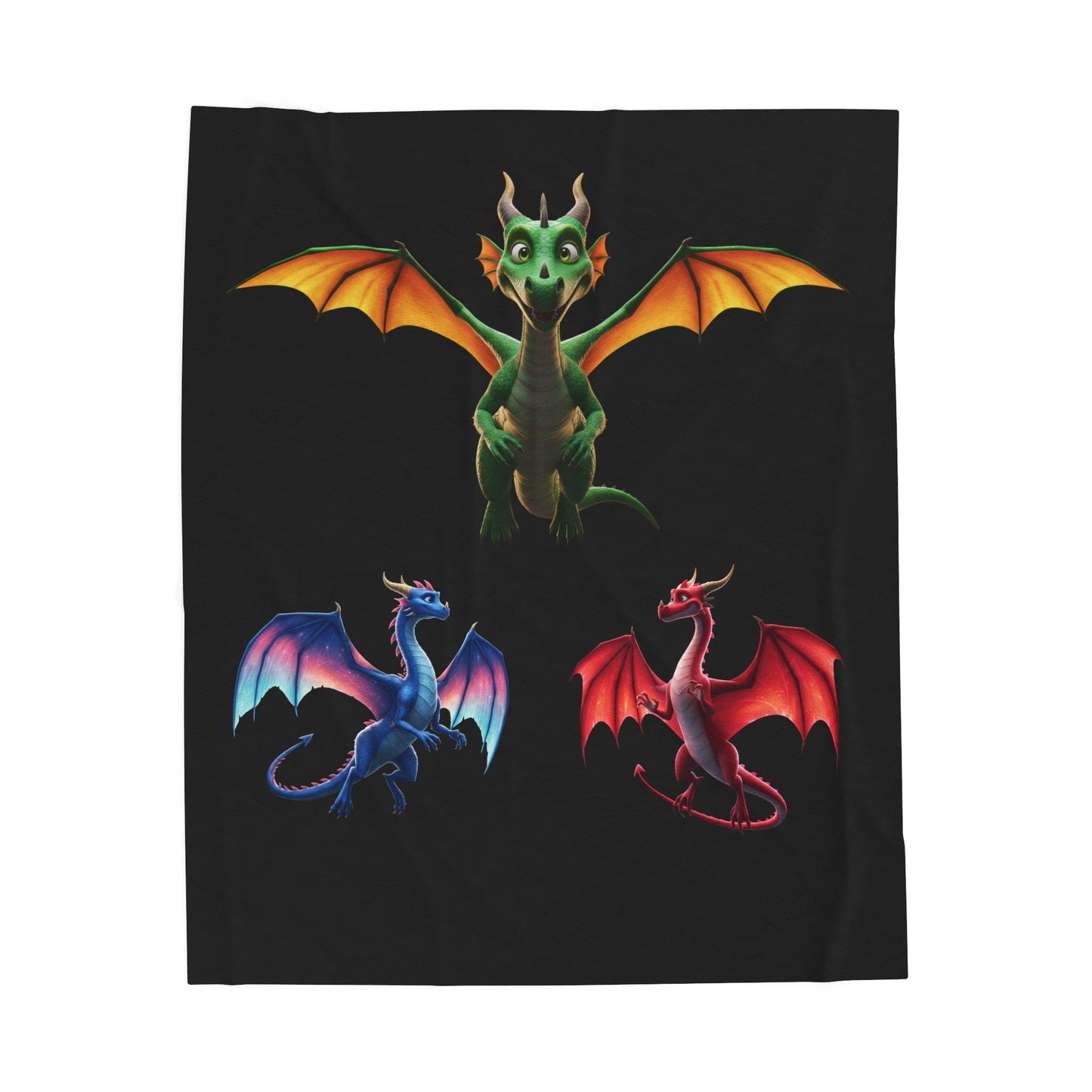 Fantasy Dragon Polyester Blanket | Colorful Dragon Throw for Gamers & DnD Fans | Cozy Mythical Creature Bedding | Dragon Lover Gift