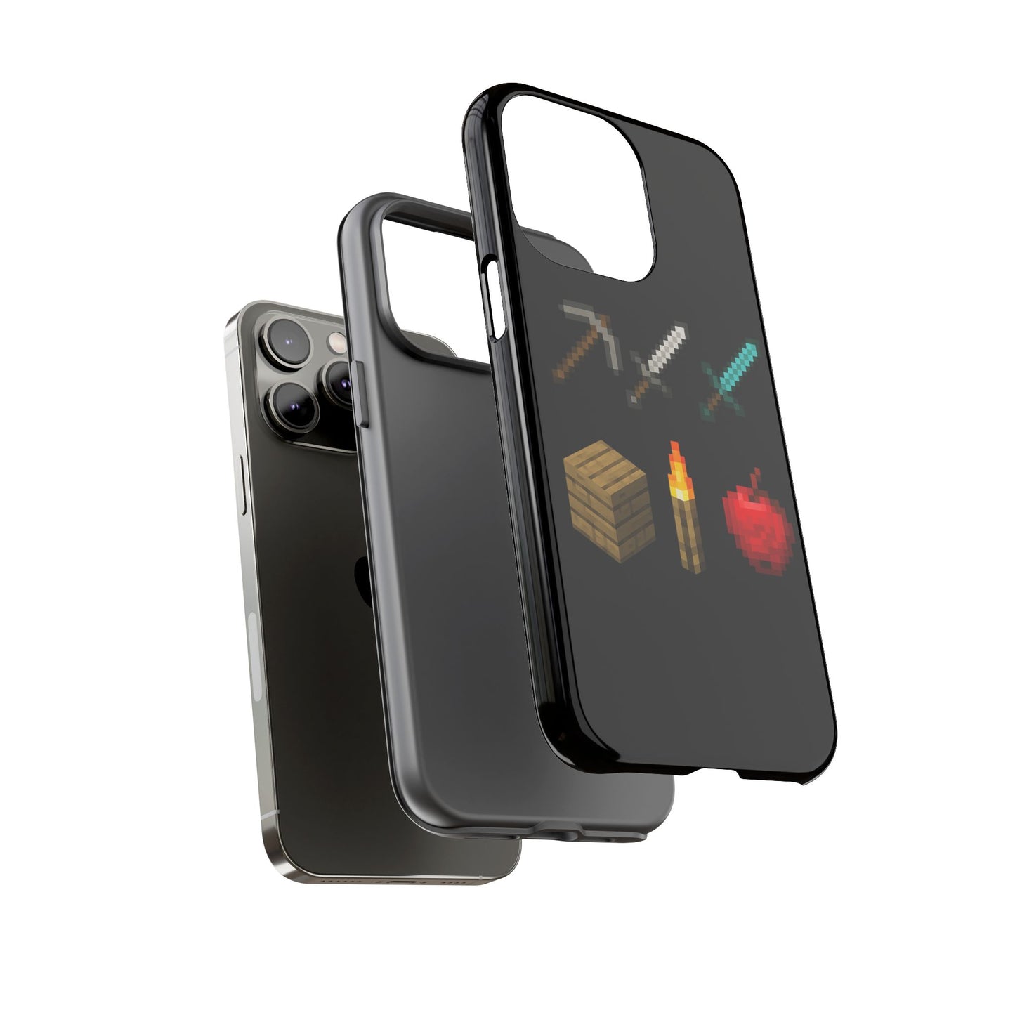 Pixel Art iPhone Case - Gaming-Inspired Tough Case for Gamers inspired by Minecraft Phone Case