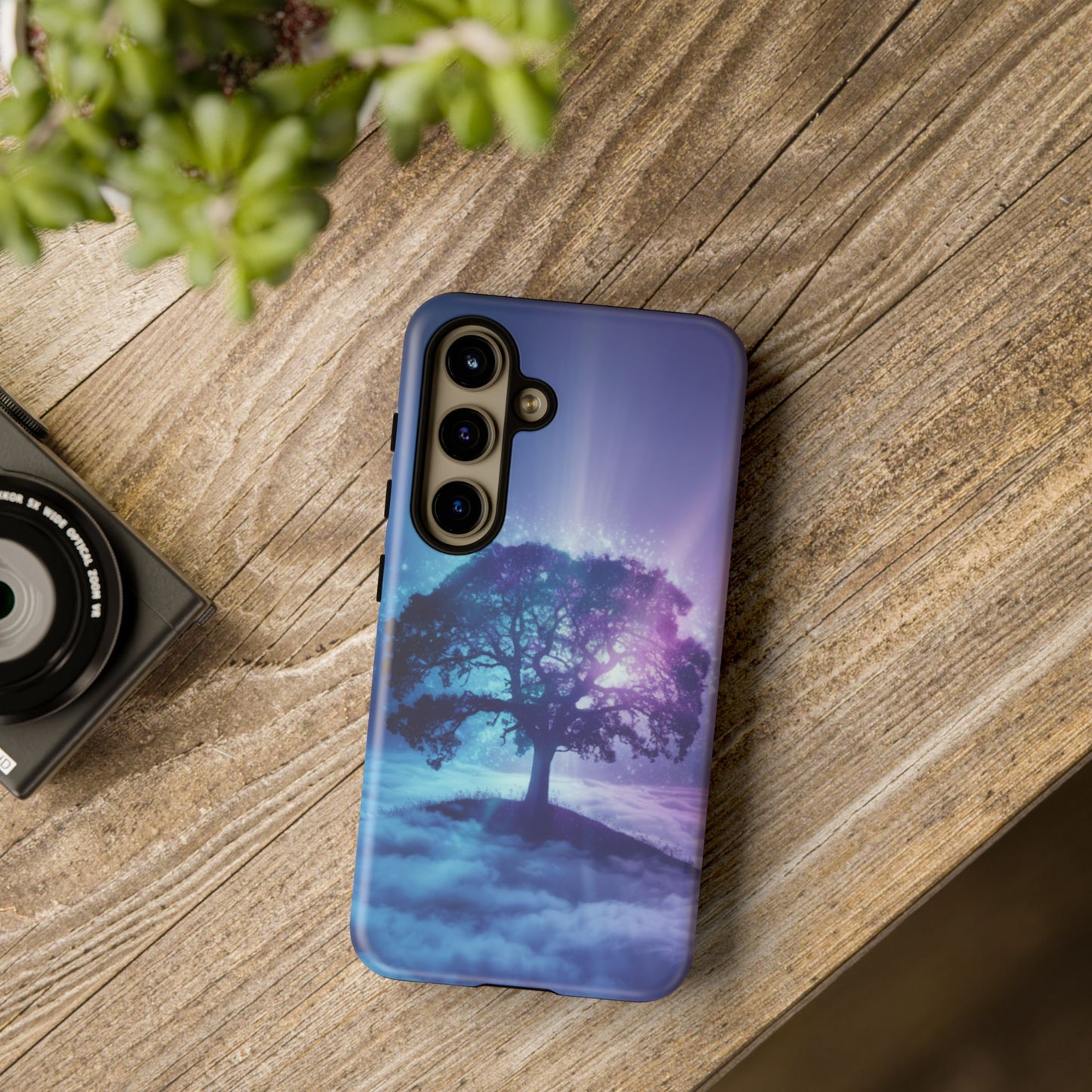 Samsung Phone Case - Dreamy Tree in the Clouds Design