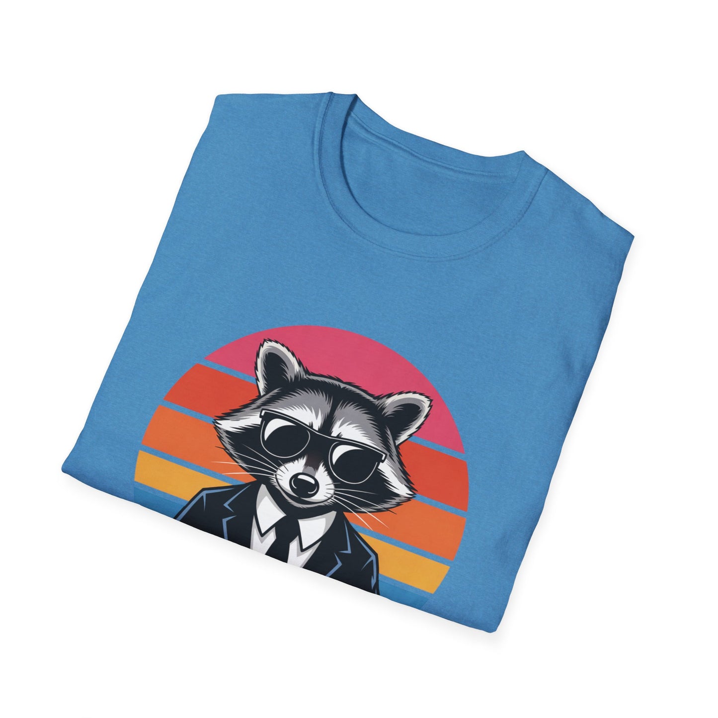 Certified Trash Connoisseur Raccoon Shirt - Funny Trash Panda Graphic Tee - Retro Sunset Vintage Vibe - Unique Gift for Raccoon Lover