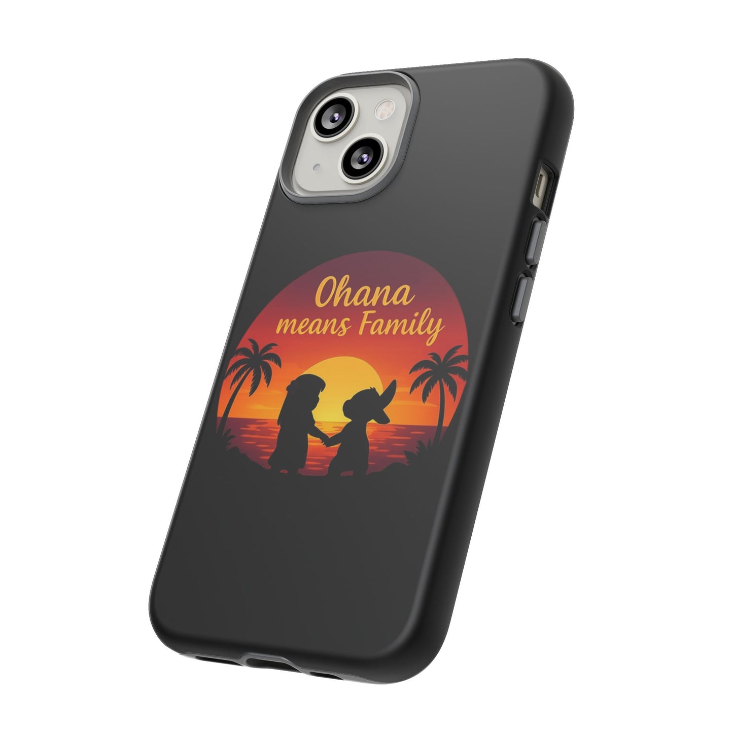 Ohana Means Family iPhone Case ā Lilo and Stitch-Inspired Cover ā Cute Tropical Gift ā Protective iPhone Case