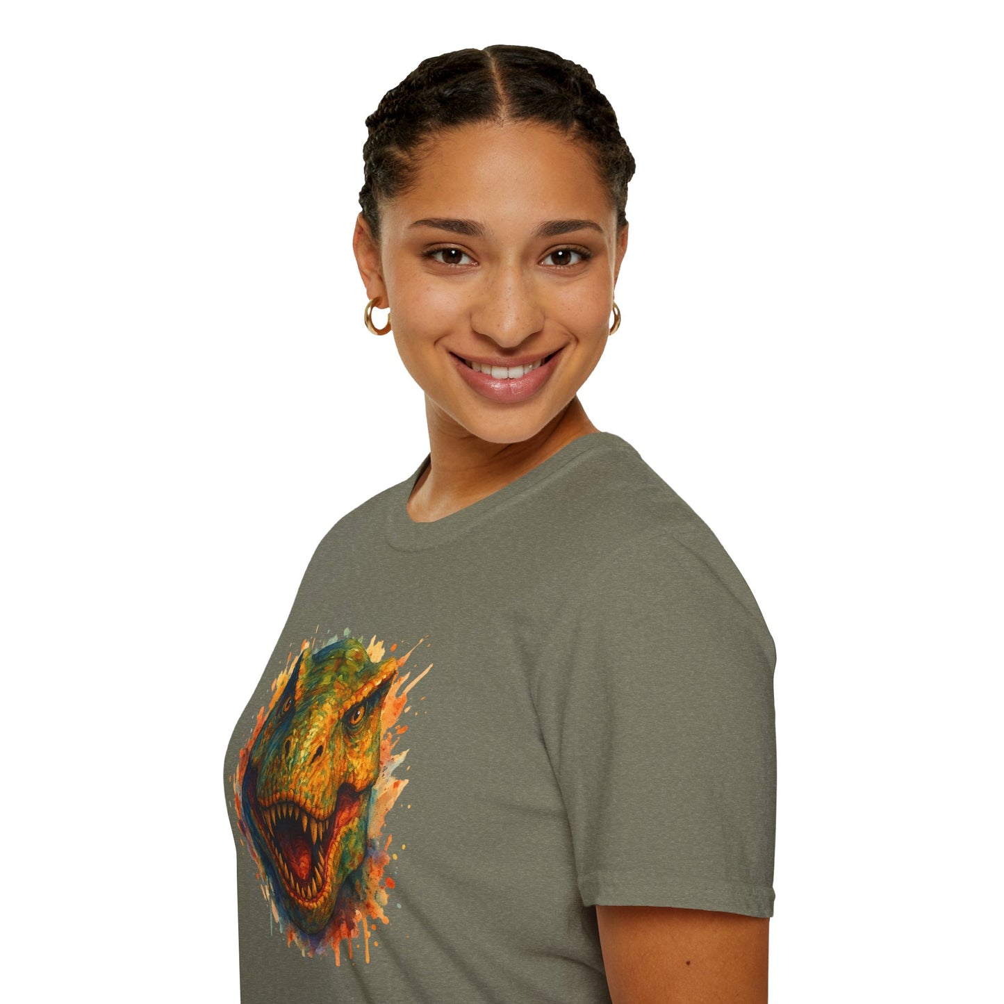 Watercolor T-Rex T-Shirt | Psychedelic Dinosaur Tee | Prehistoric Rainbow Dino Gift | Unisex Cotton Graphic Shirt Jurassic Tee