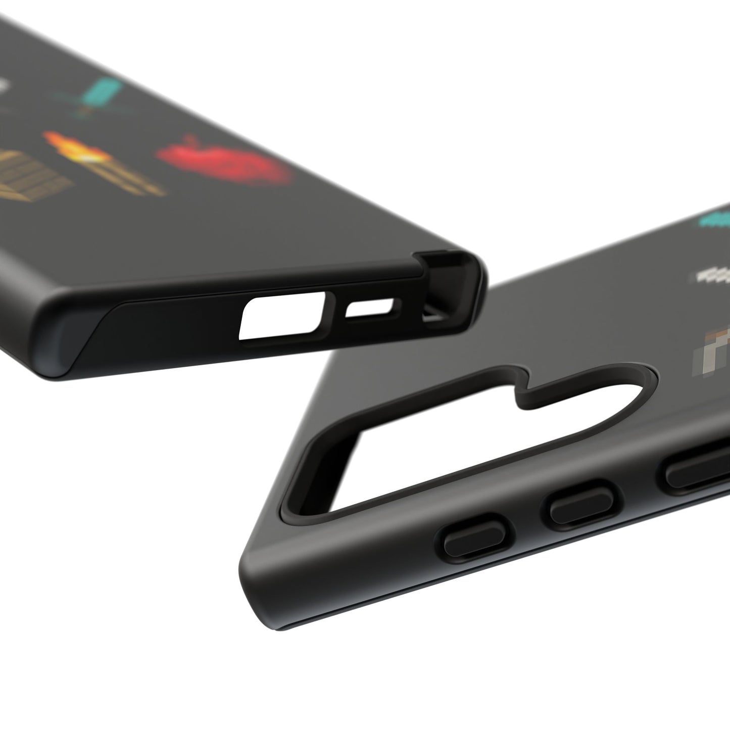 Minecraft-Inspired Tough Samsung Phone Case Pixel Art Design for Gamers Phone Accessory for Gamers