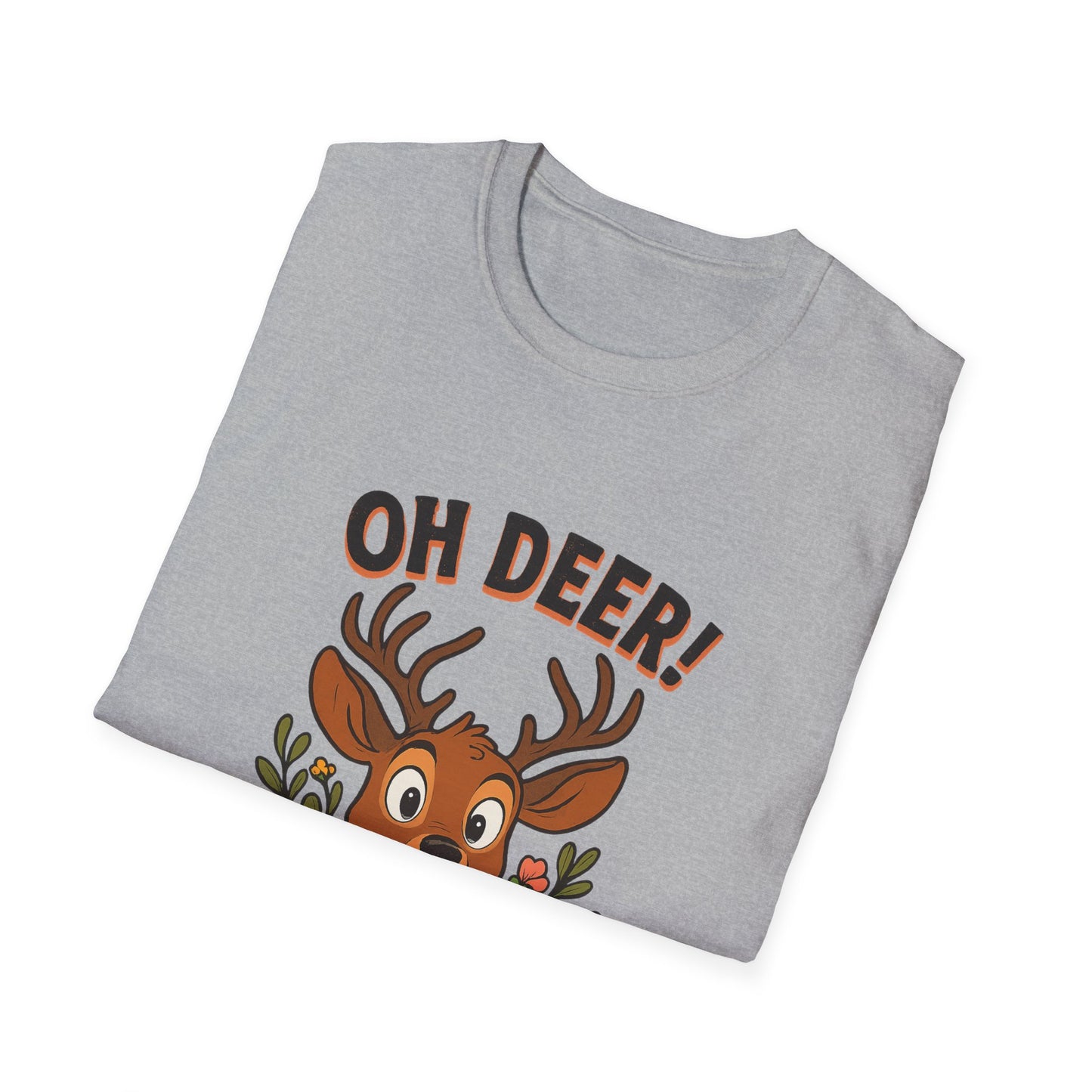 Oh Deer! Cute Floral Deer Graphic Tee | Funny Animal Lover Gift, Personalized, Nature Woodland Shirt, Deer Mom | Gift for Her Him